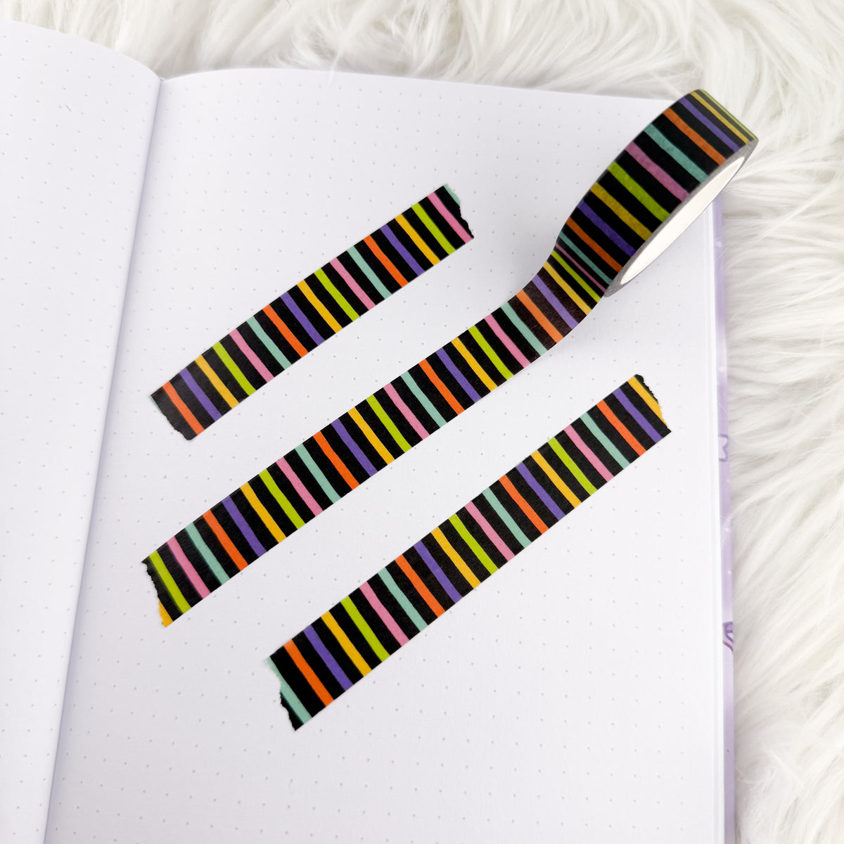 Spooky Stripe - 15mm Decorative Washi Tape