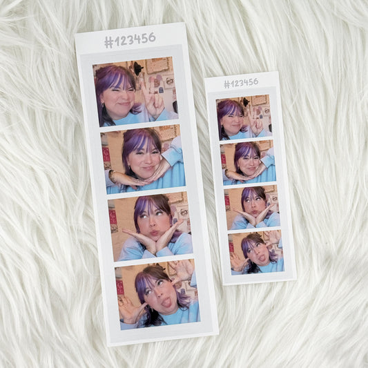 Custom Photostrip Stickers – Planner & Journal Sheets | Matte or Glossy