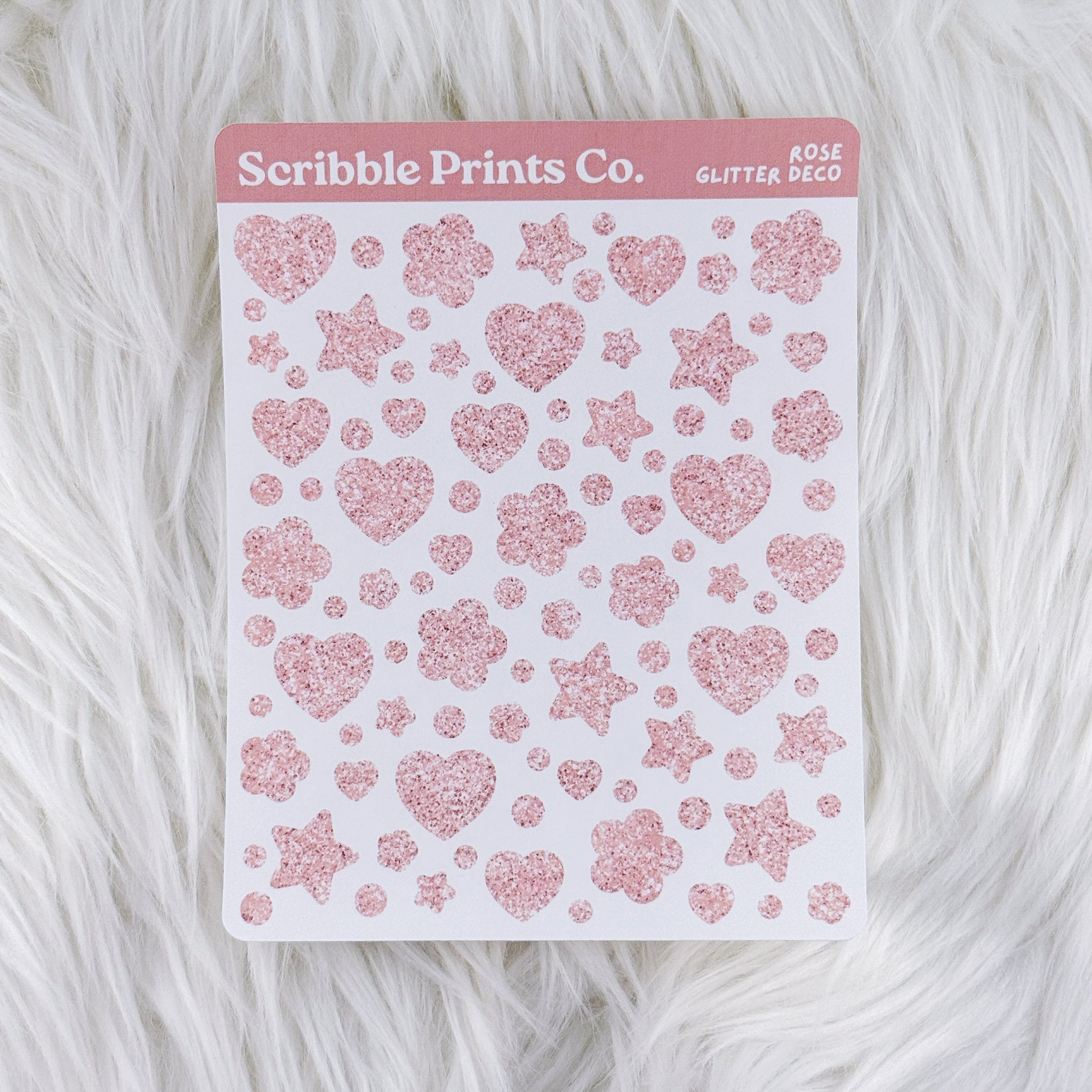 Rose Glitter – Deco // Matte Journal Stickers