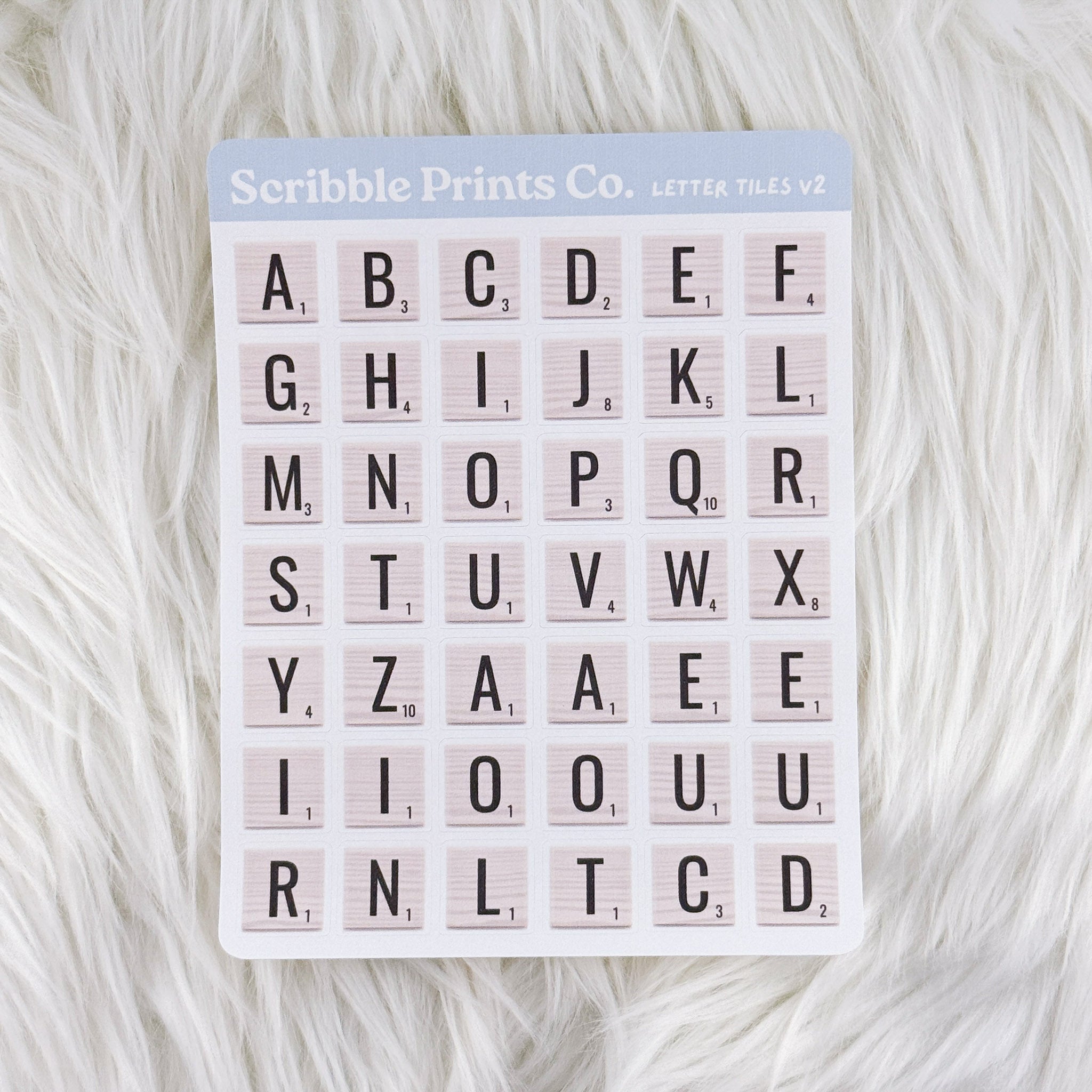 Letter Tiles V2 – Deco // Matte Journal Stickers