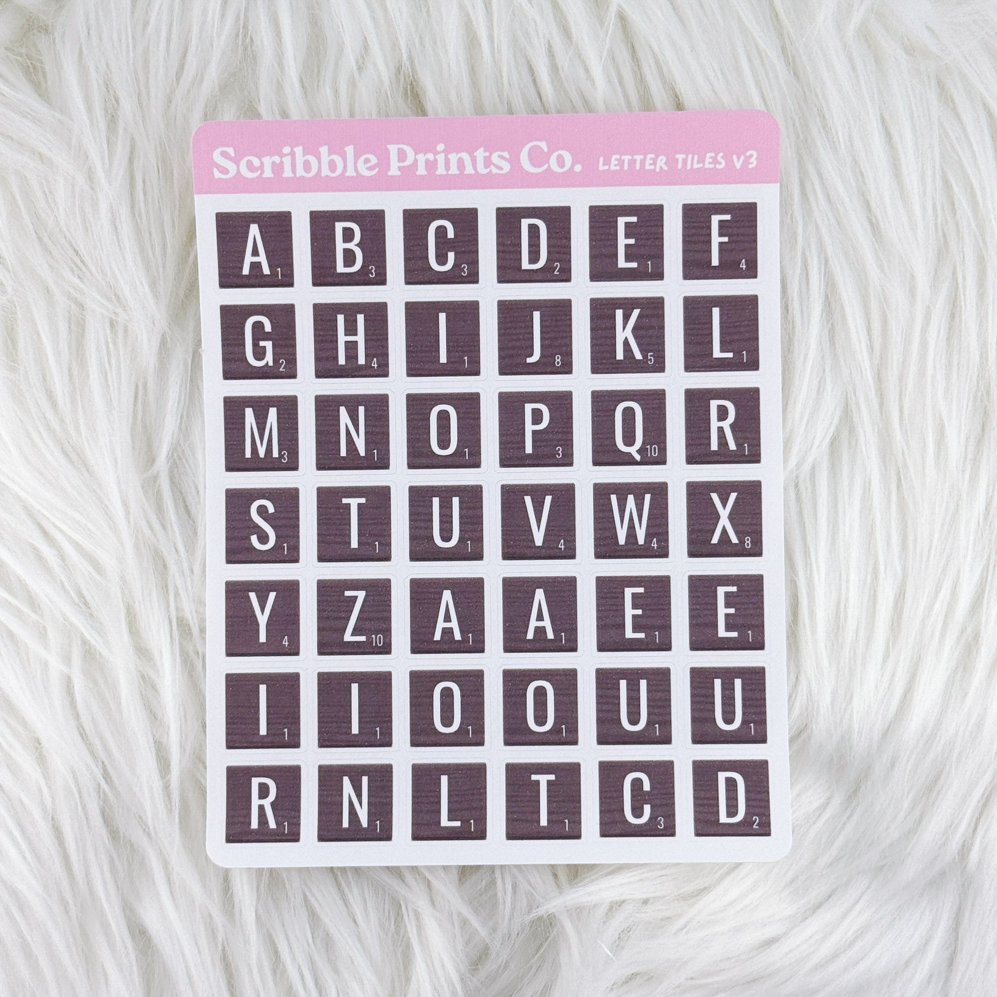 Letter Tiles V3 – Deco // Matte Journal Stickers