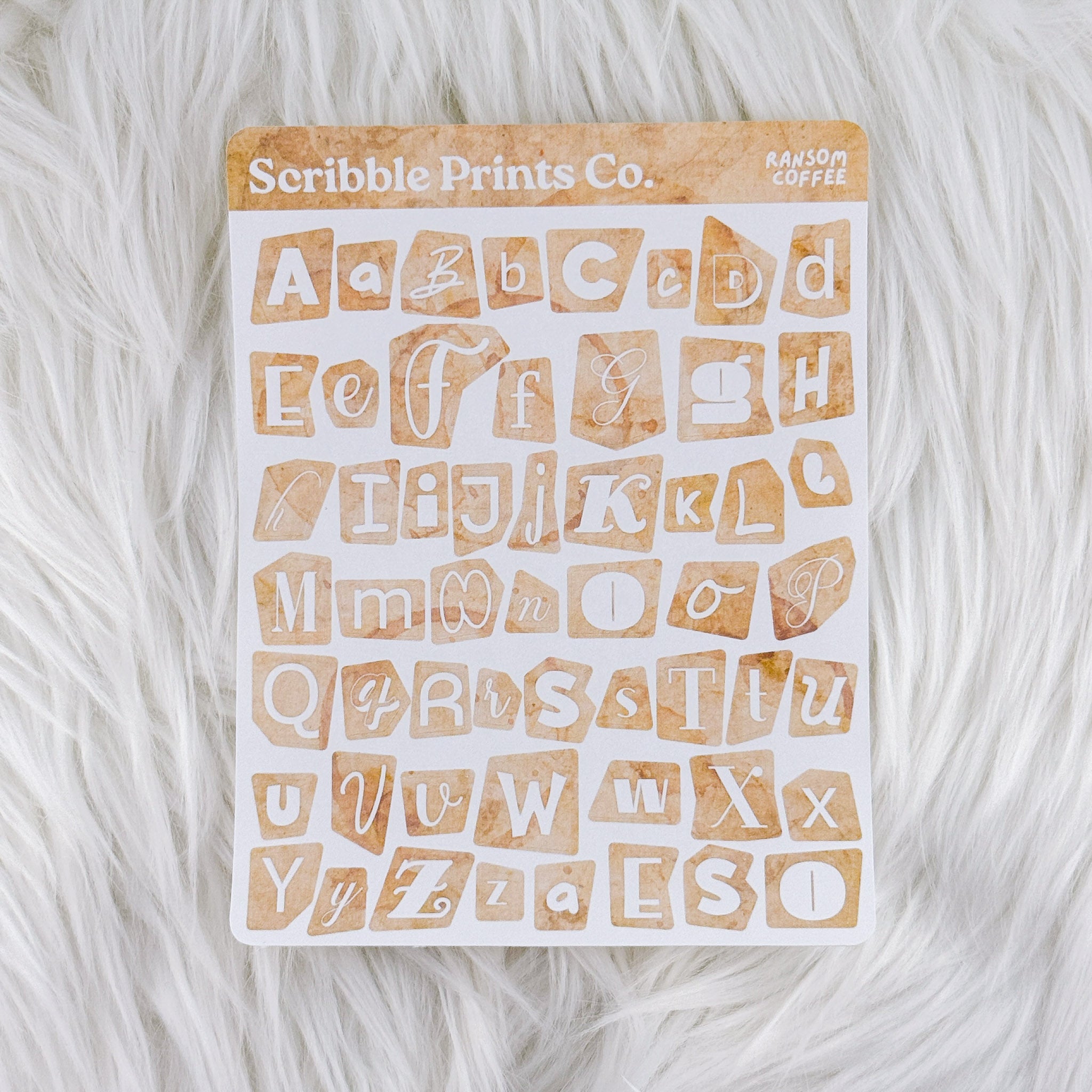 Ransom Letters Coffee – Deco // Matte Journal Stickers