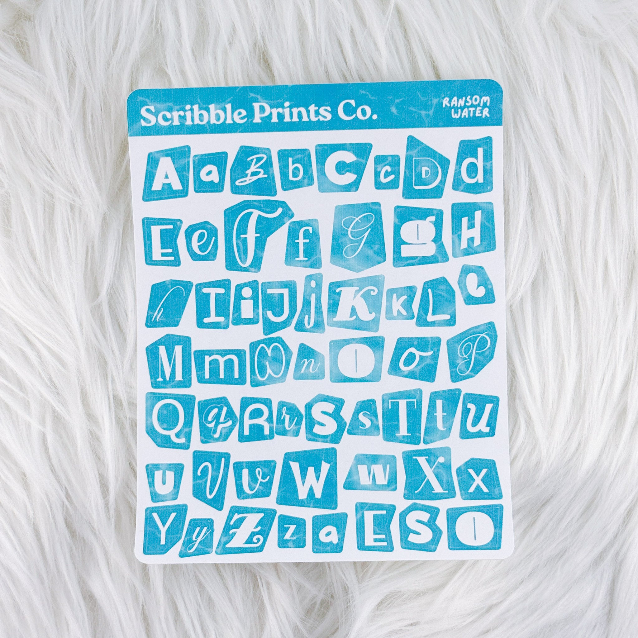 Ransom Letters Water – Deco // Matte Journal Stickers