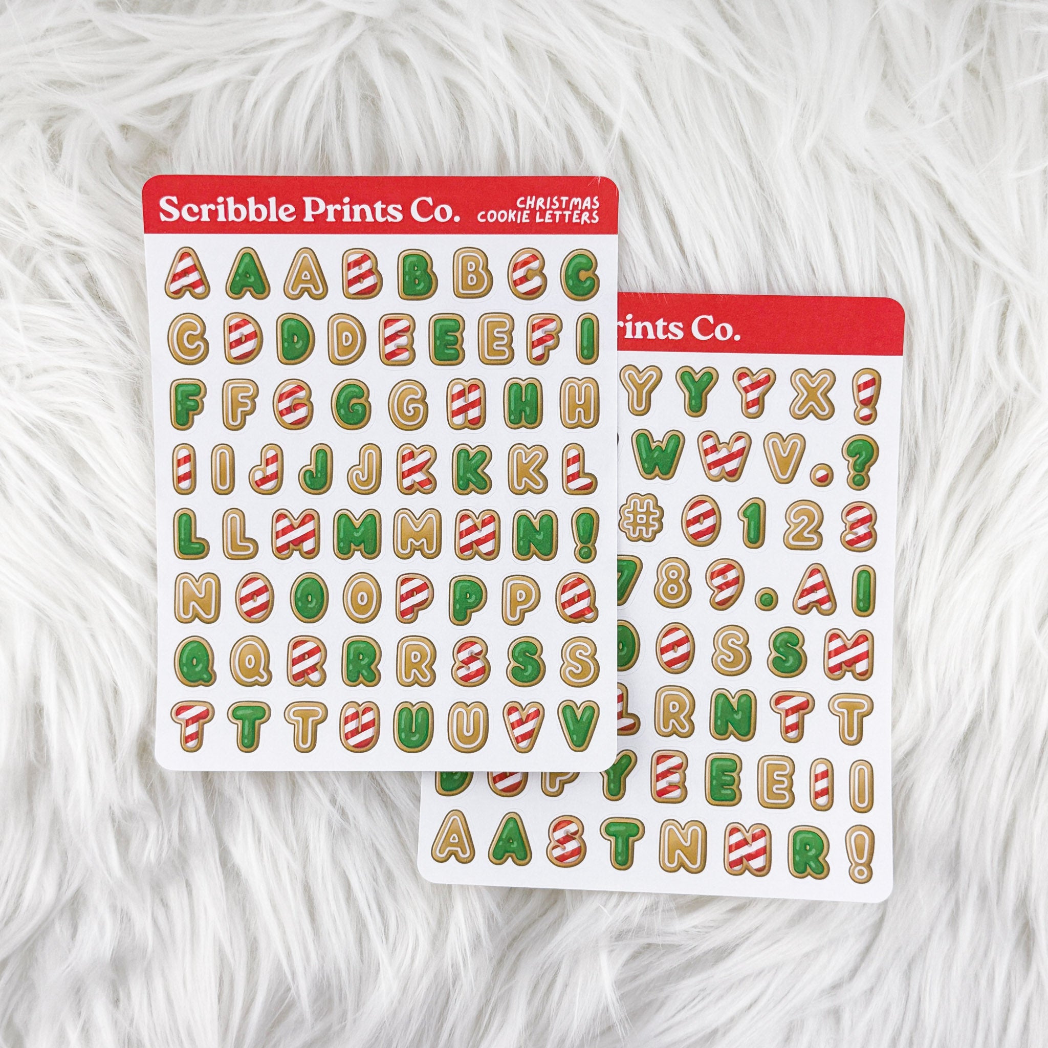 Christmas Cookie Letters – Deco // Matte Journal Stickers