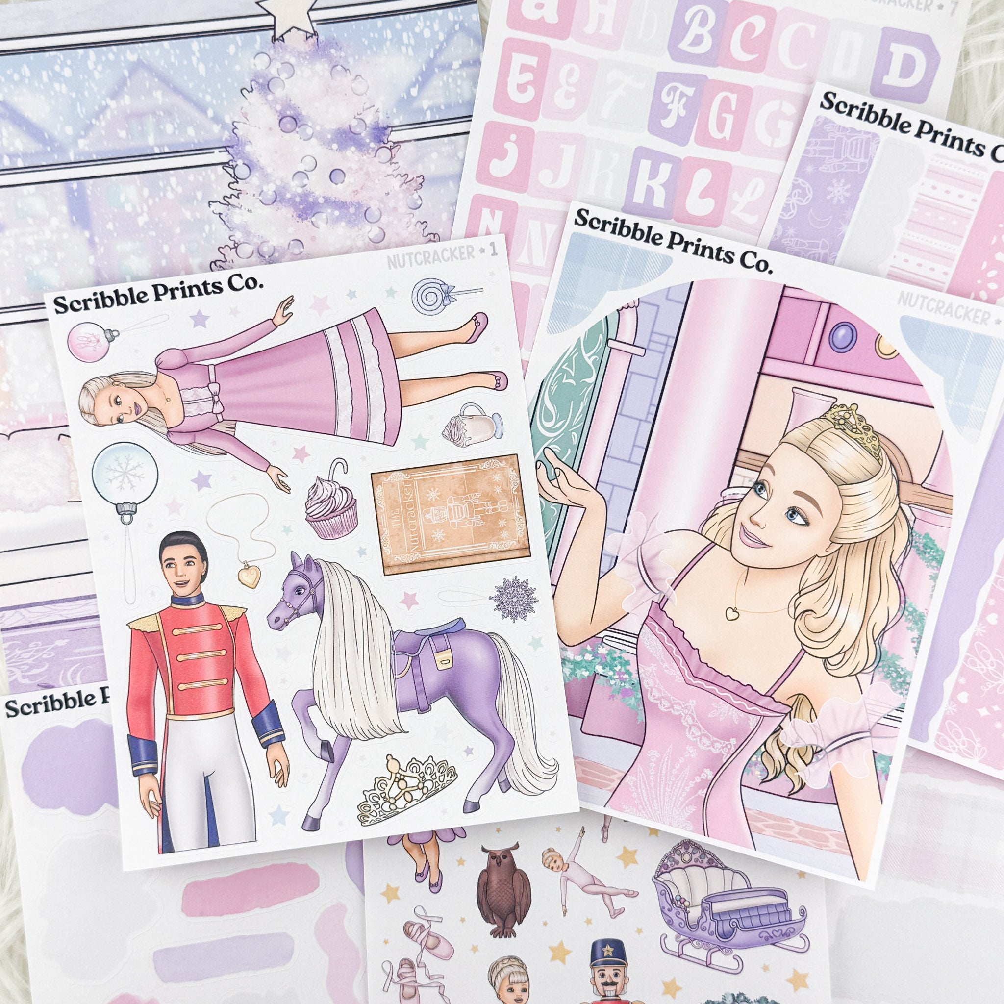 Nutcracker Journal Sticker Collection | Matte Removable Reading & Planner Stickers