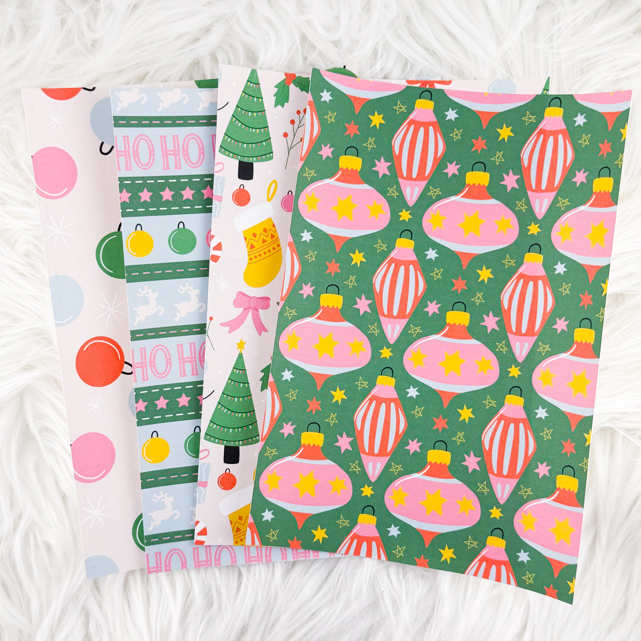 Holly Jolly - A5 Matte Sticker Paper (Set of 4)