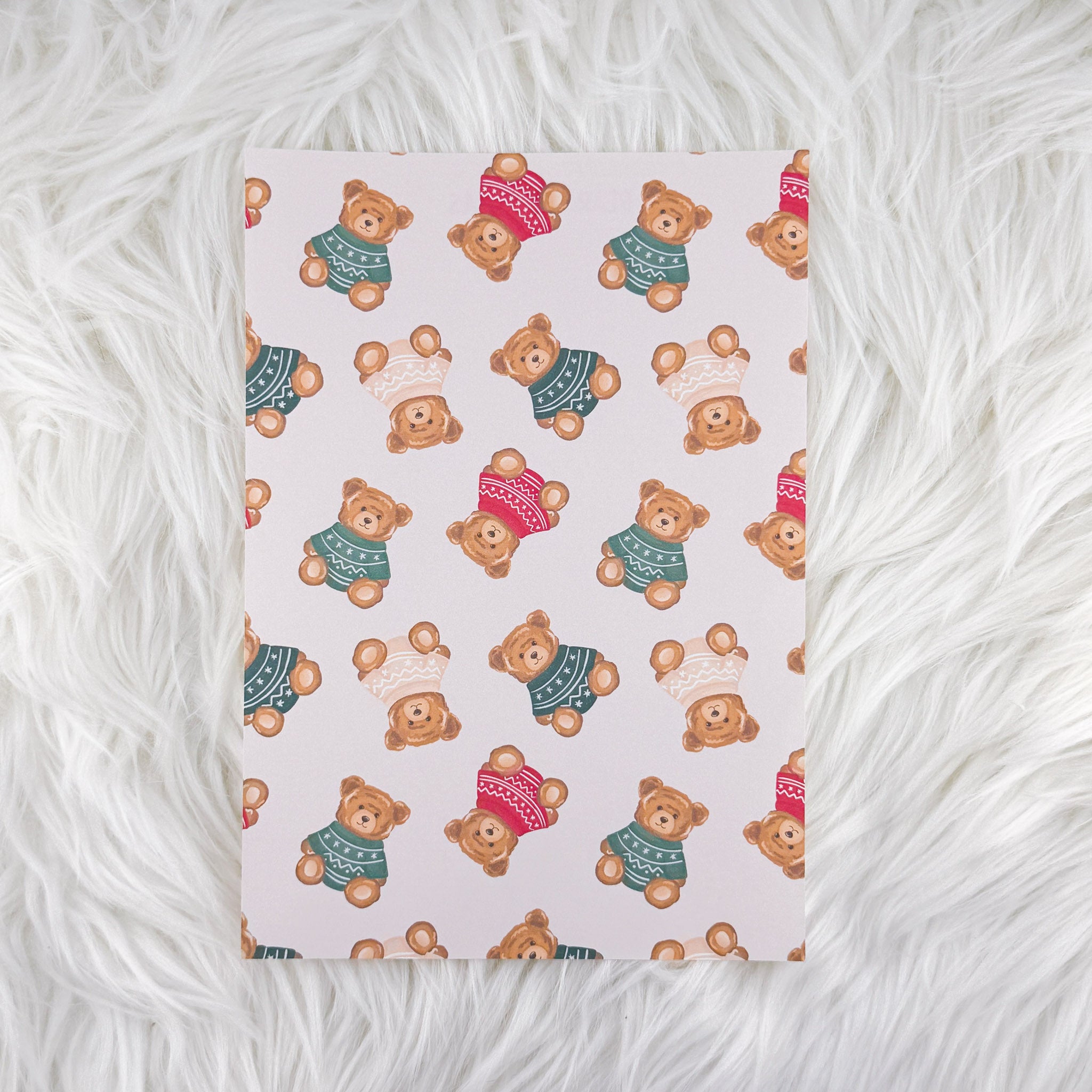 Bear Christmas - A5 Matte Sticker Paper