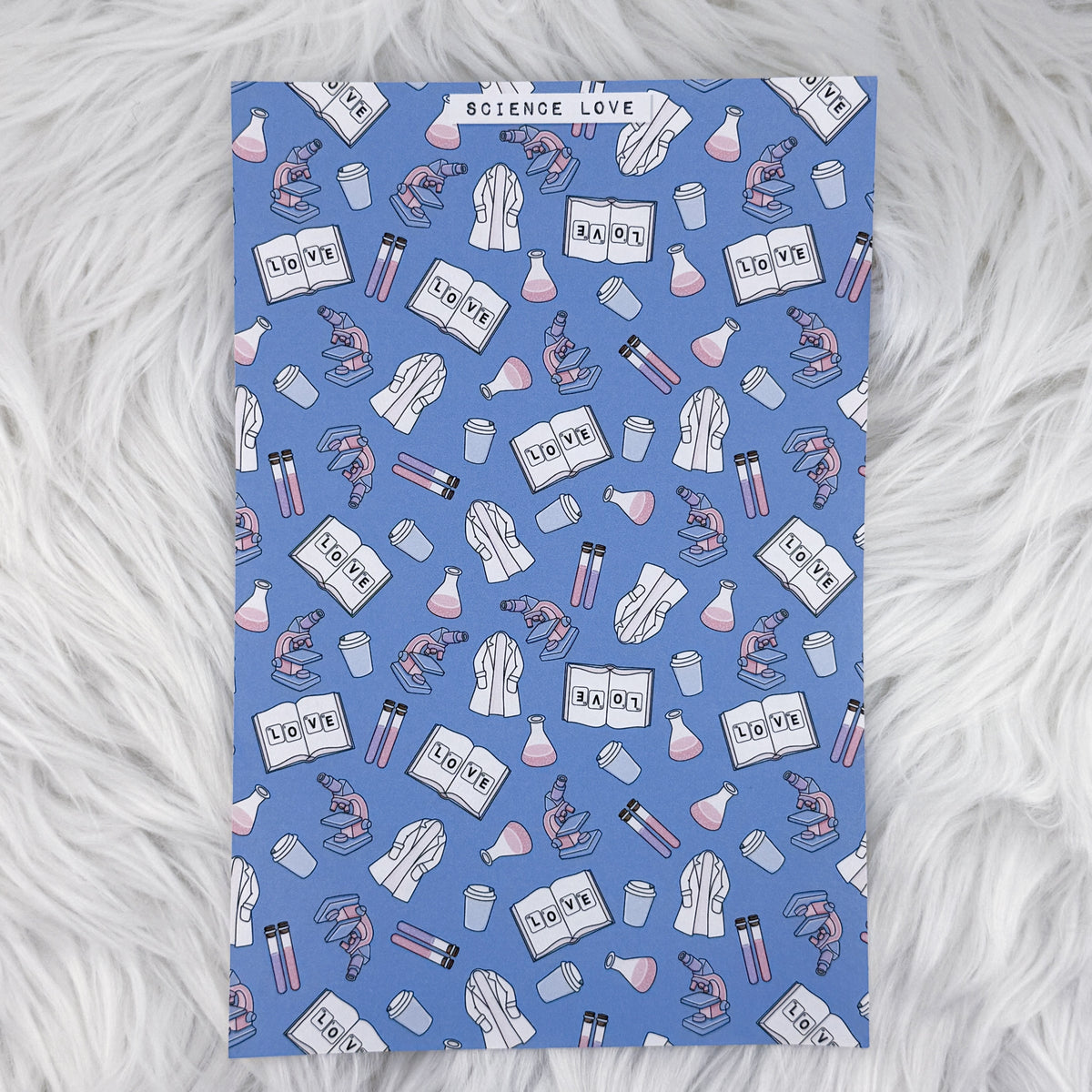 Science Love Journal Background | A5 Matte Sticker Sheet