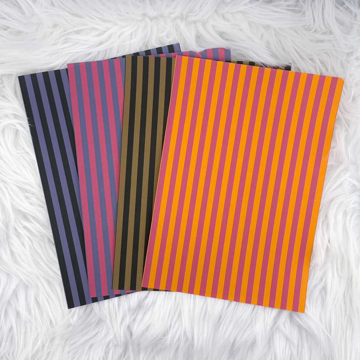 Harvest Stripe Journal Background Set | 4 A5 Matte Sticker Sheets