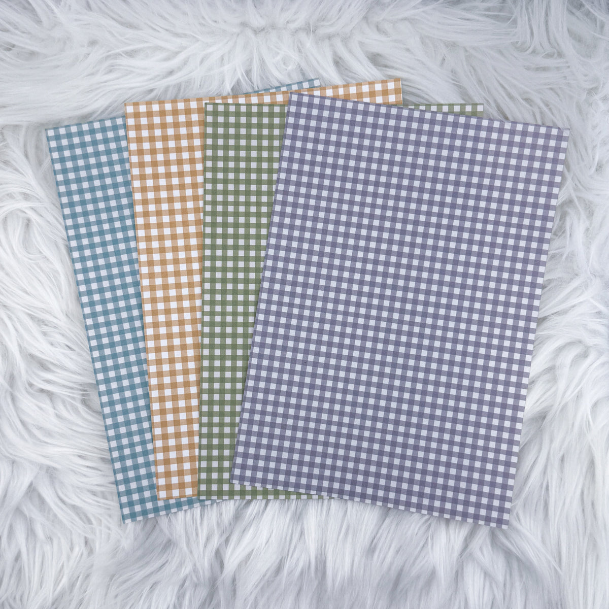 Cottagecore Gingham Journal Background Set | 4 A5 Matte Sticker Sheets