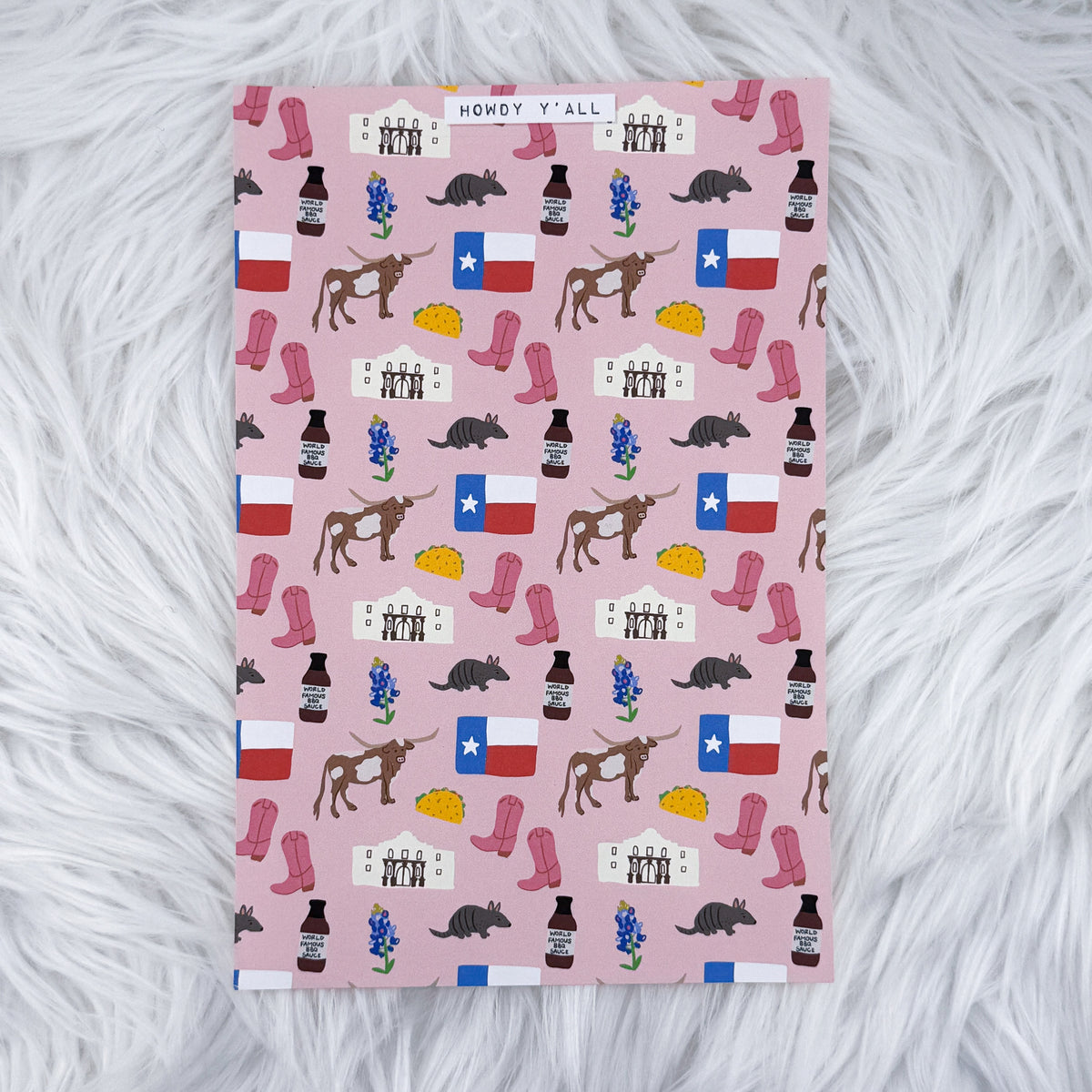 Howdy Y'all Journal Background | A5 Matte Sticker Sheet