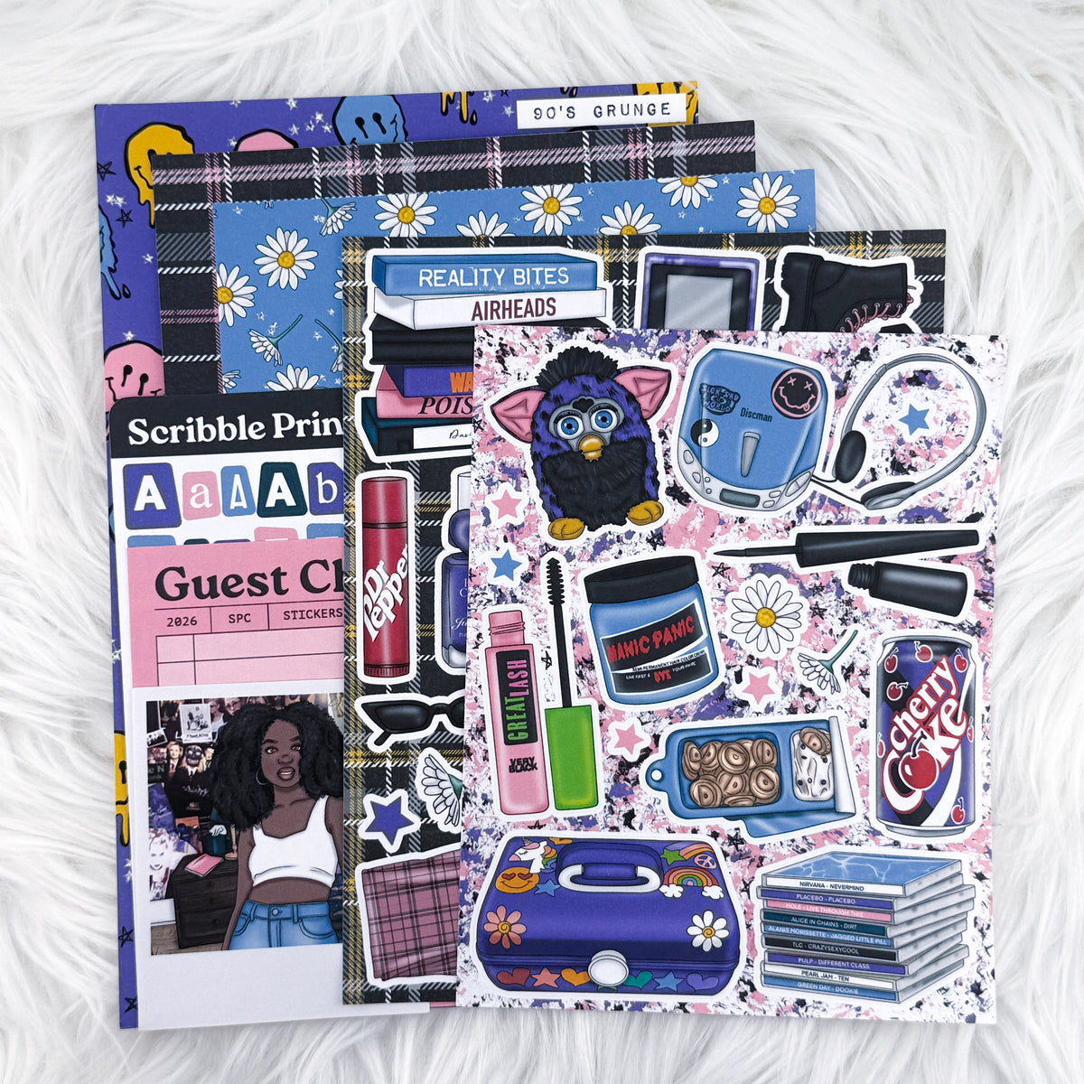90's Grunge Junk Journal Sticker Kit