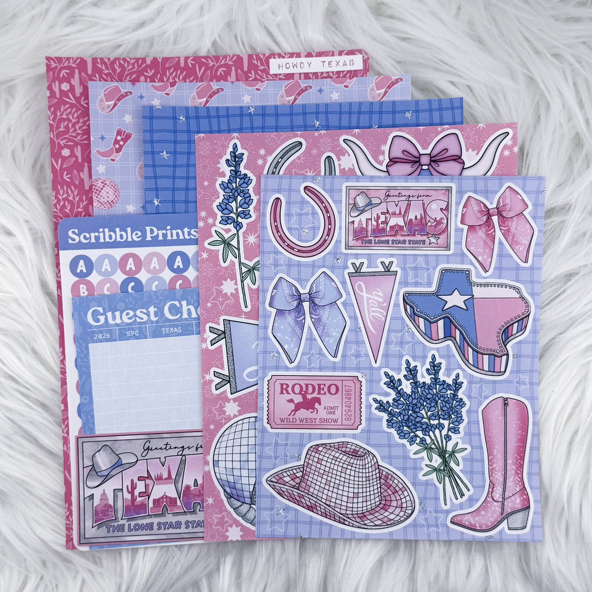 Howdy Texas Junk Journal Sticker Kit