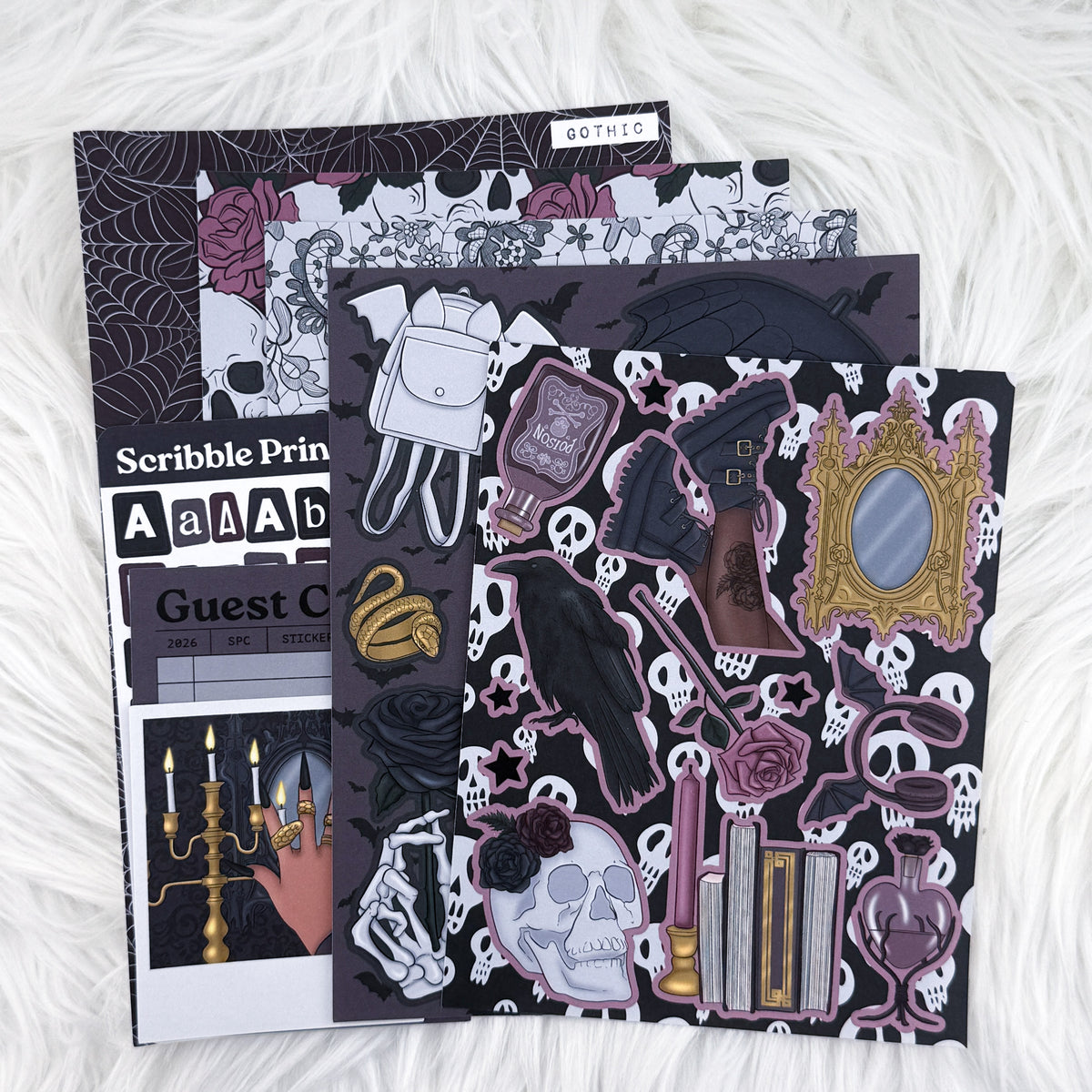 Gothic Junk Journal Sticker Kit