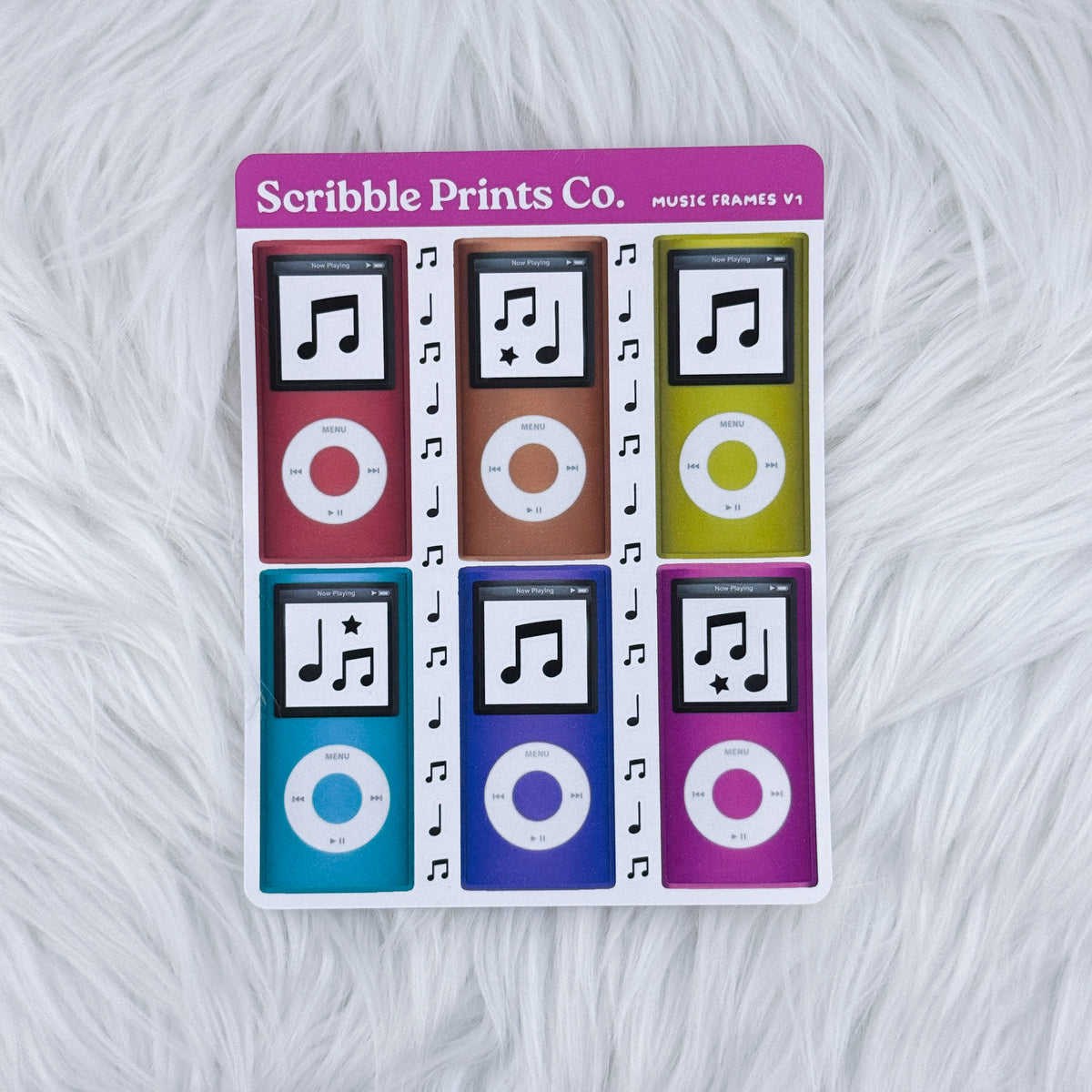 Music Frame V1 Frames Deco Sticker Sheet