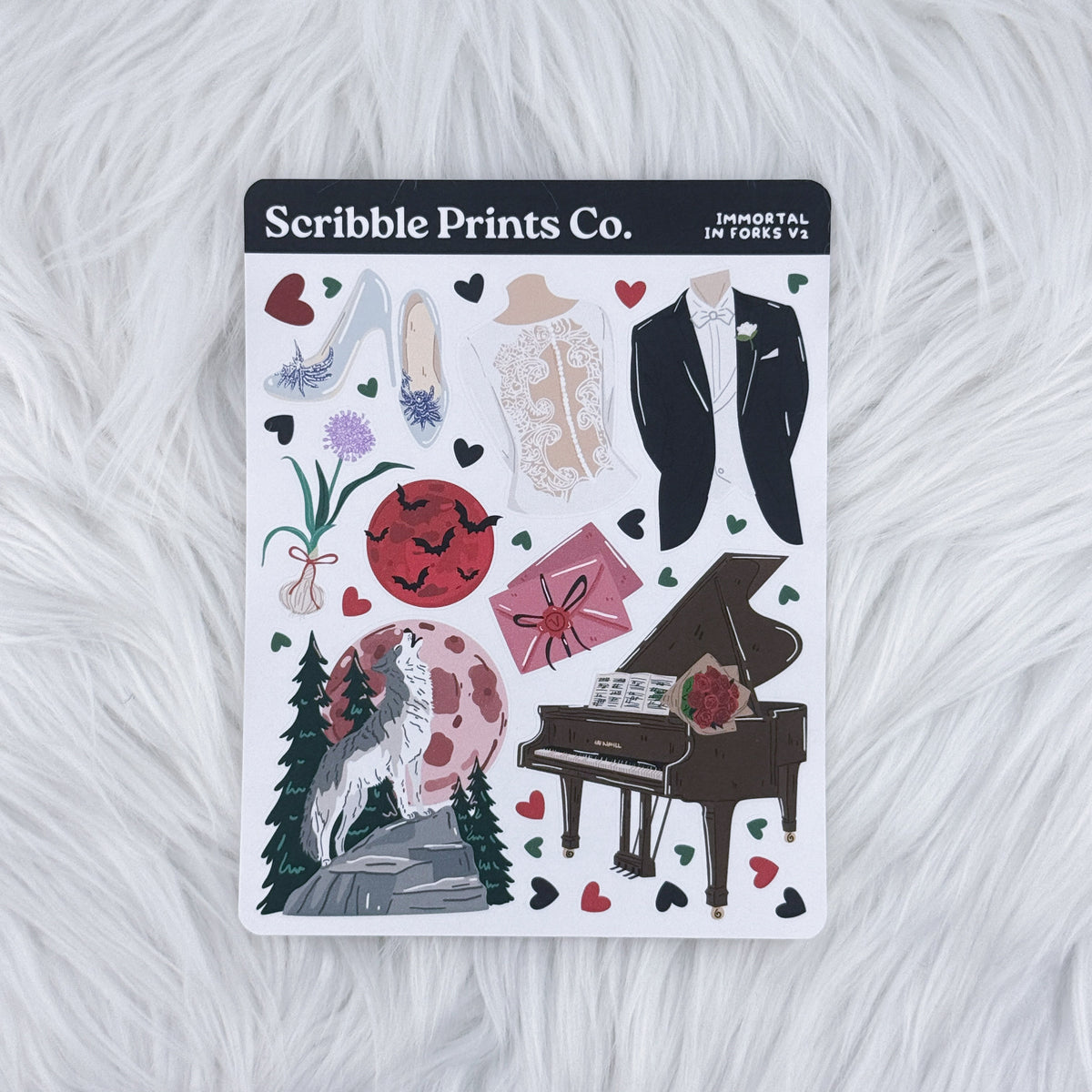 Immortal in Forks V2 Deco Sticker Sheet