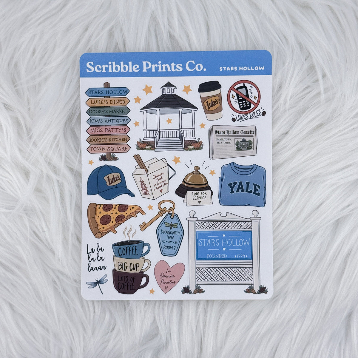 Stars Hollow Deco Sticker Sheet