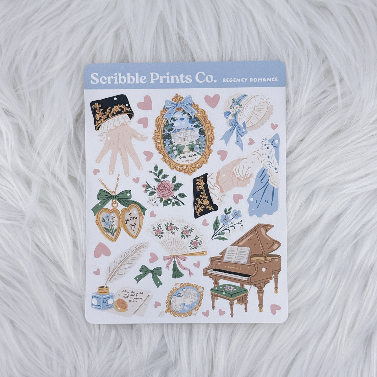 Regency Romance Deco Sticker Sheet