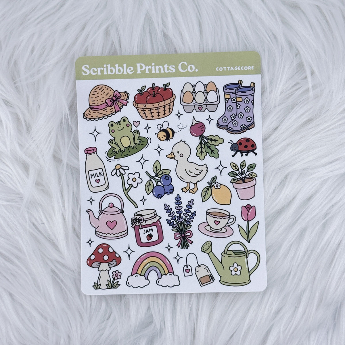 Cottagecore Deco Sticker Sheet