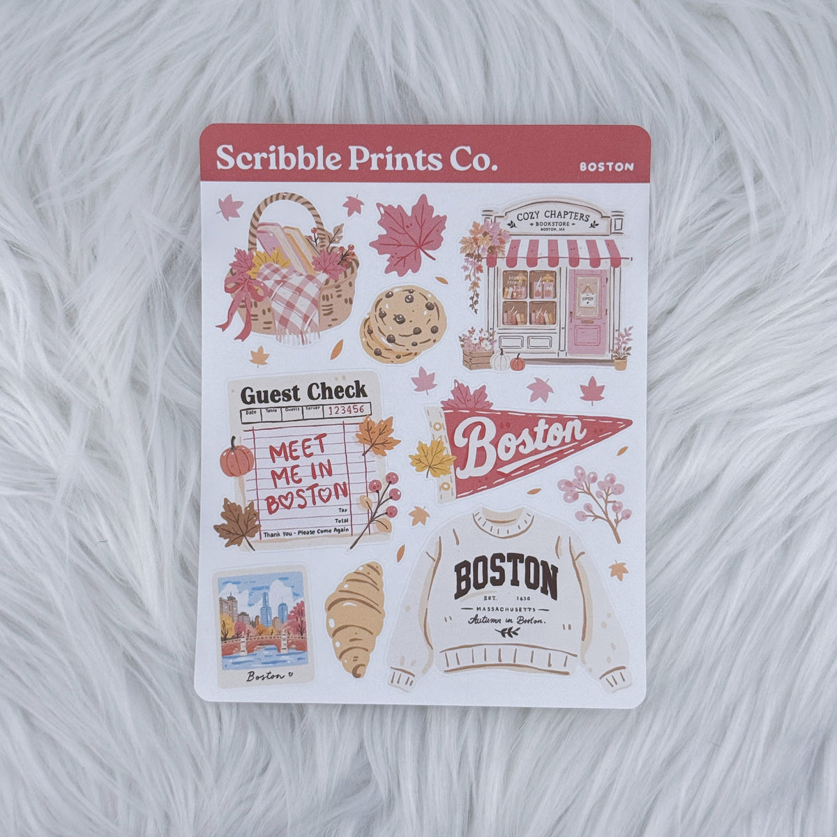 Boston Deco Sticker Sheet