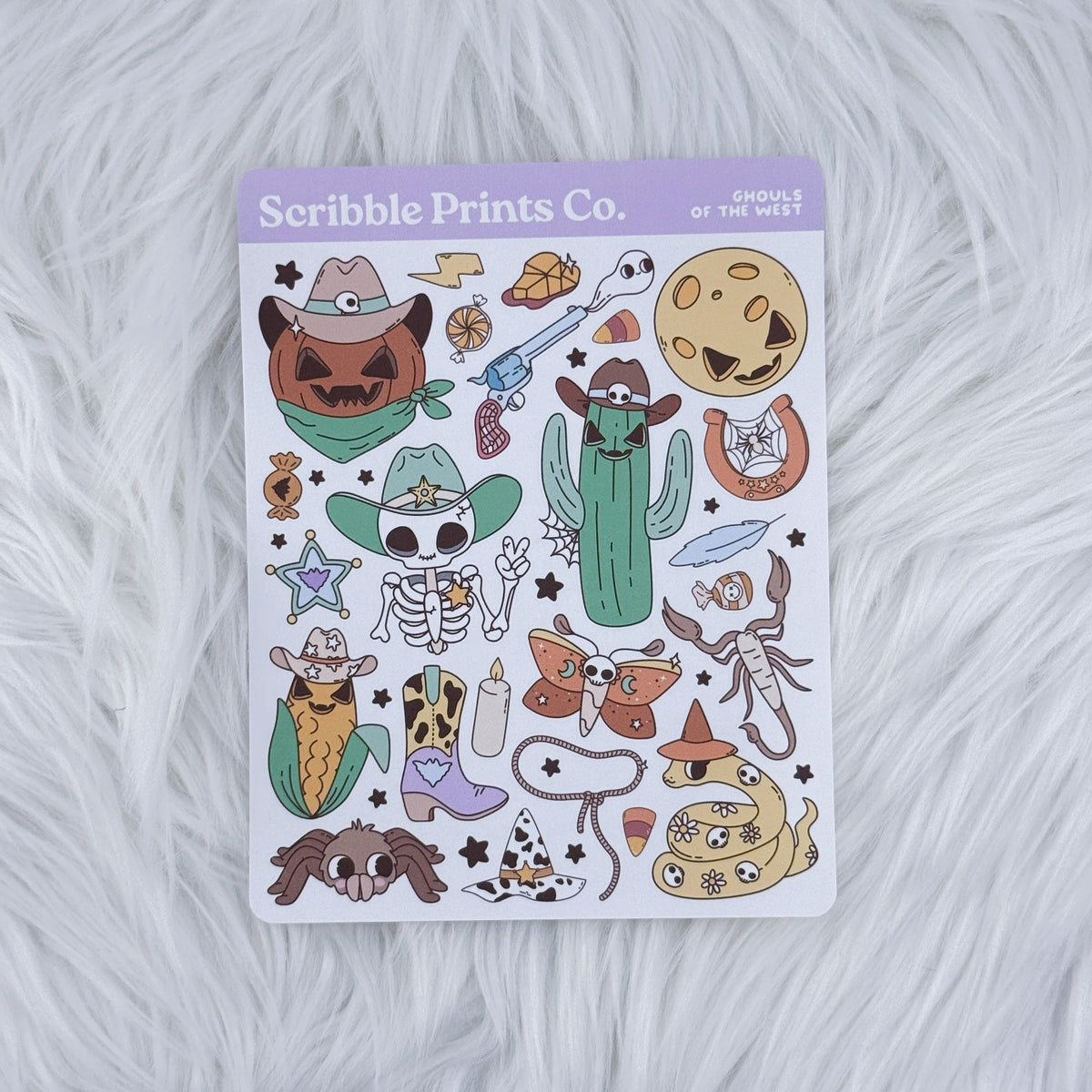 Ghouls of the West Deco Sticker Sheet