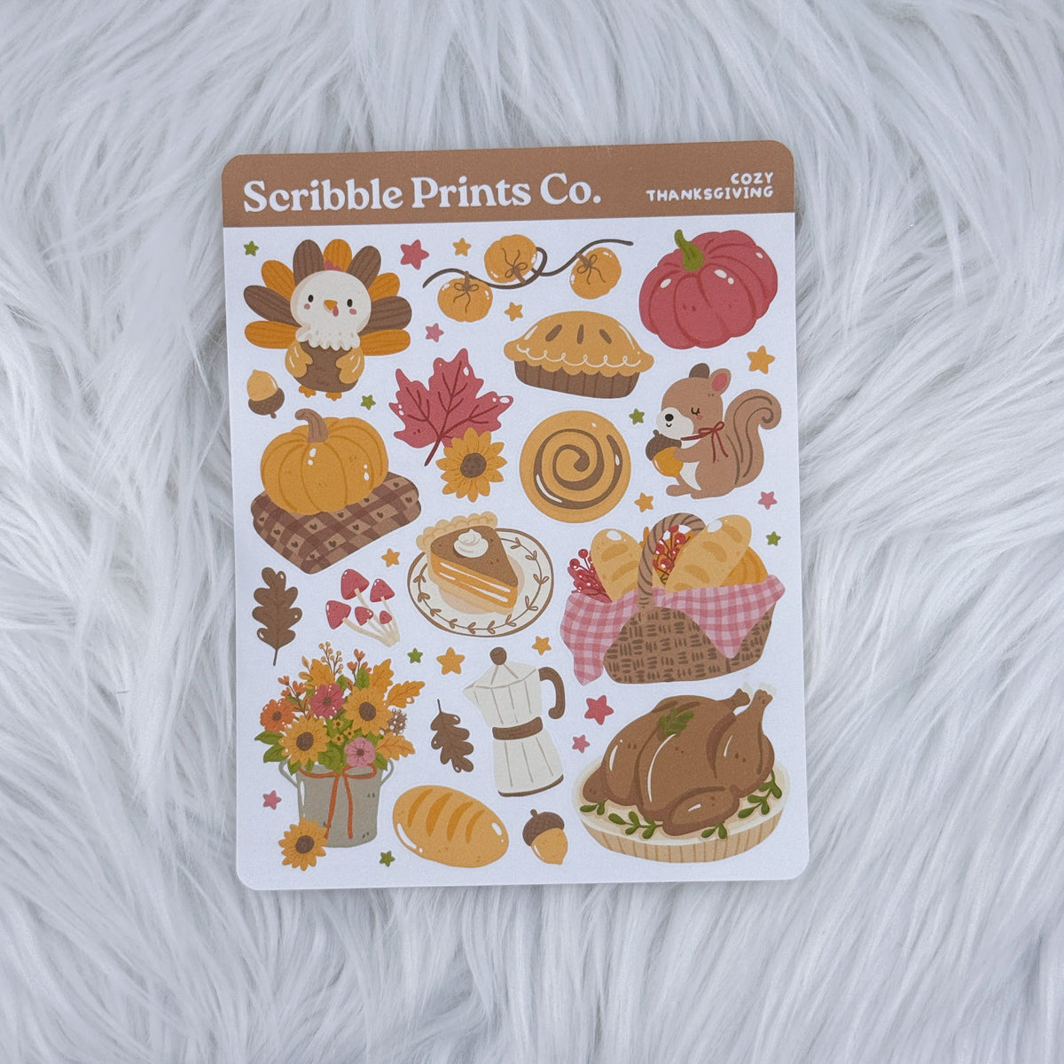 Cozy Thanksgiving Deco Sticker Sheet