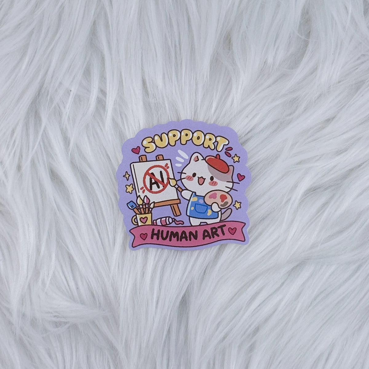 Support Human Art Journal Matte Journaling Sticker