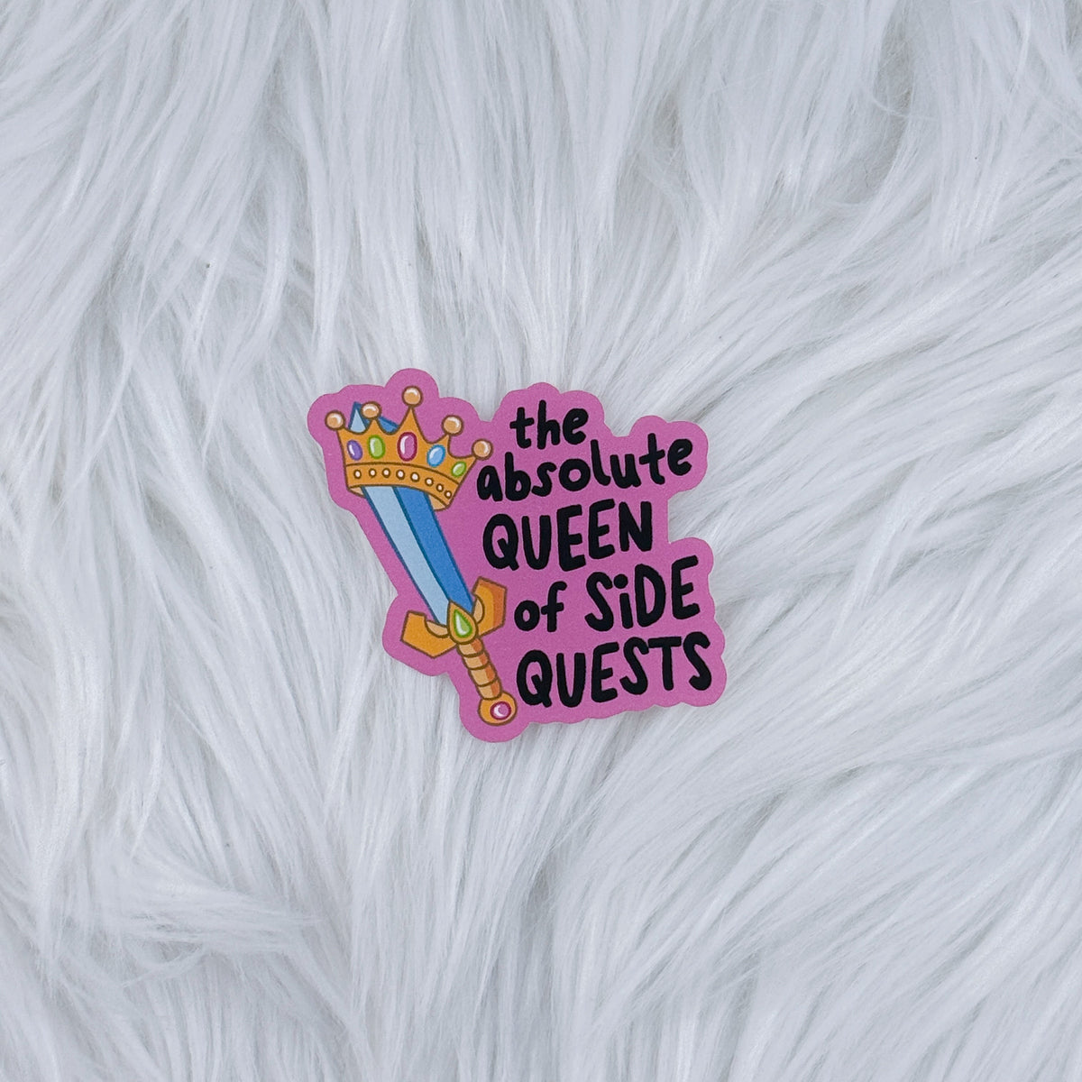 Queen Of Side Quests Journal Matte Journaling Sticker