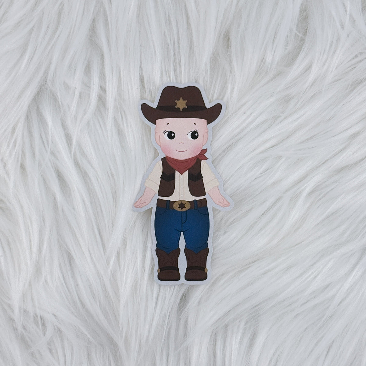 Cowboy Angel Matte Journaling Sticker