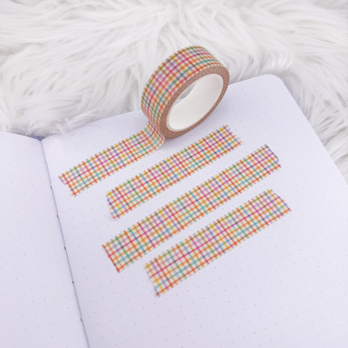 Colorful Plaid - 15mm Decorative Washi Tape