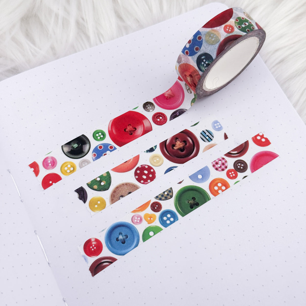 Buttons V3 - 15mm Decorative Washi Tape