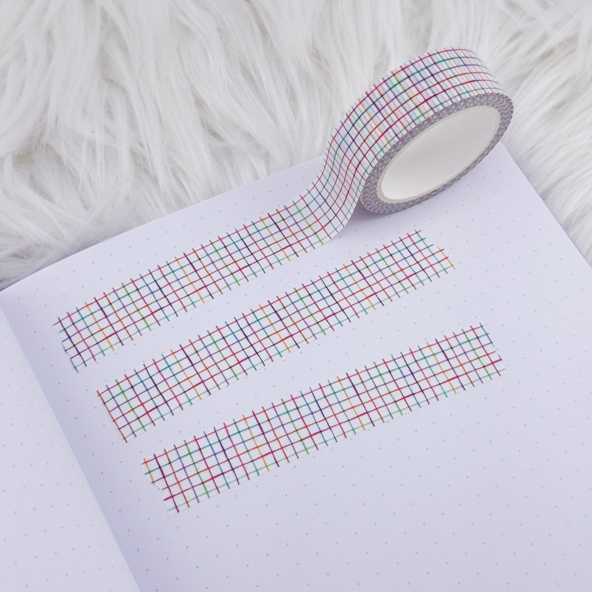 Colorful Sketch Grid - 15mm Decorative Washi Tape