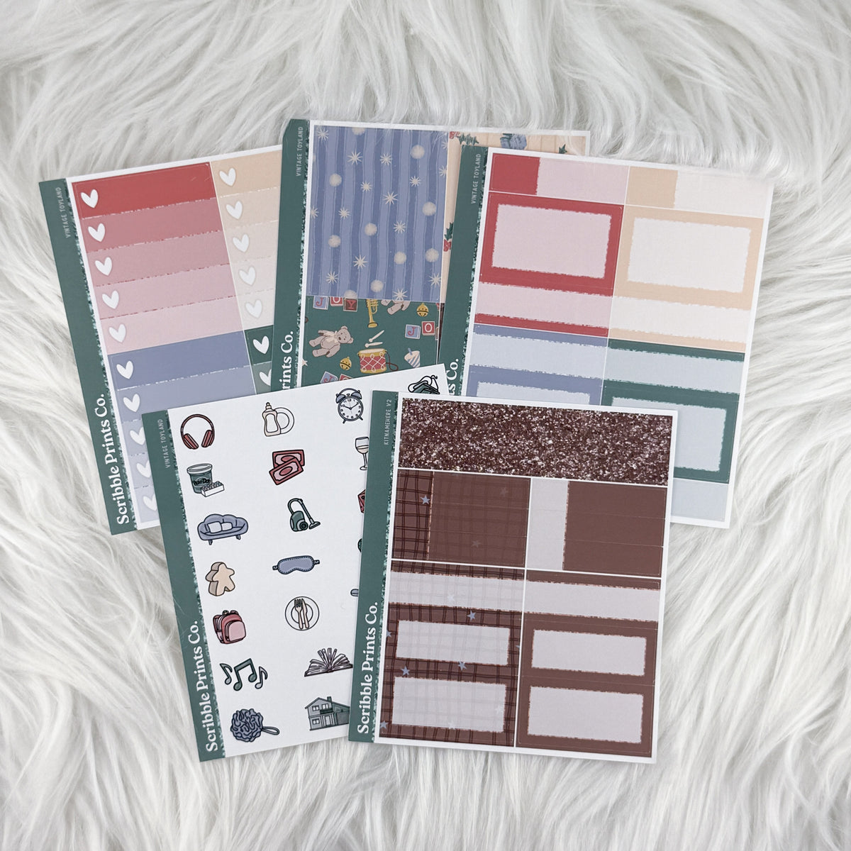 Vintage Toyland Weekly Planner Add-Ons