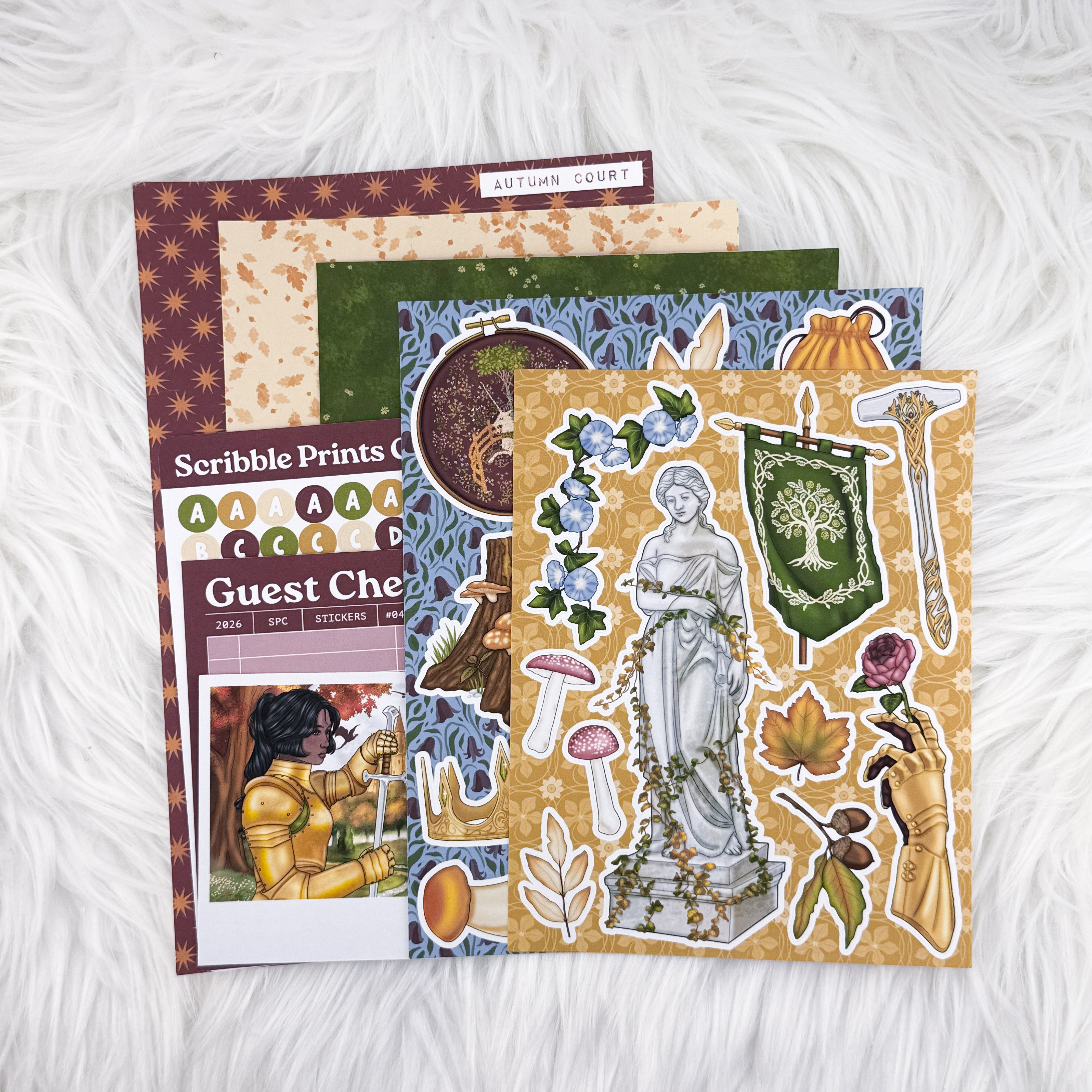 Autumn Court Junk Journal Sticker Kit – Scribble Prints Co.