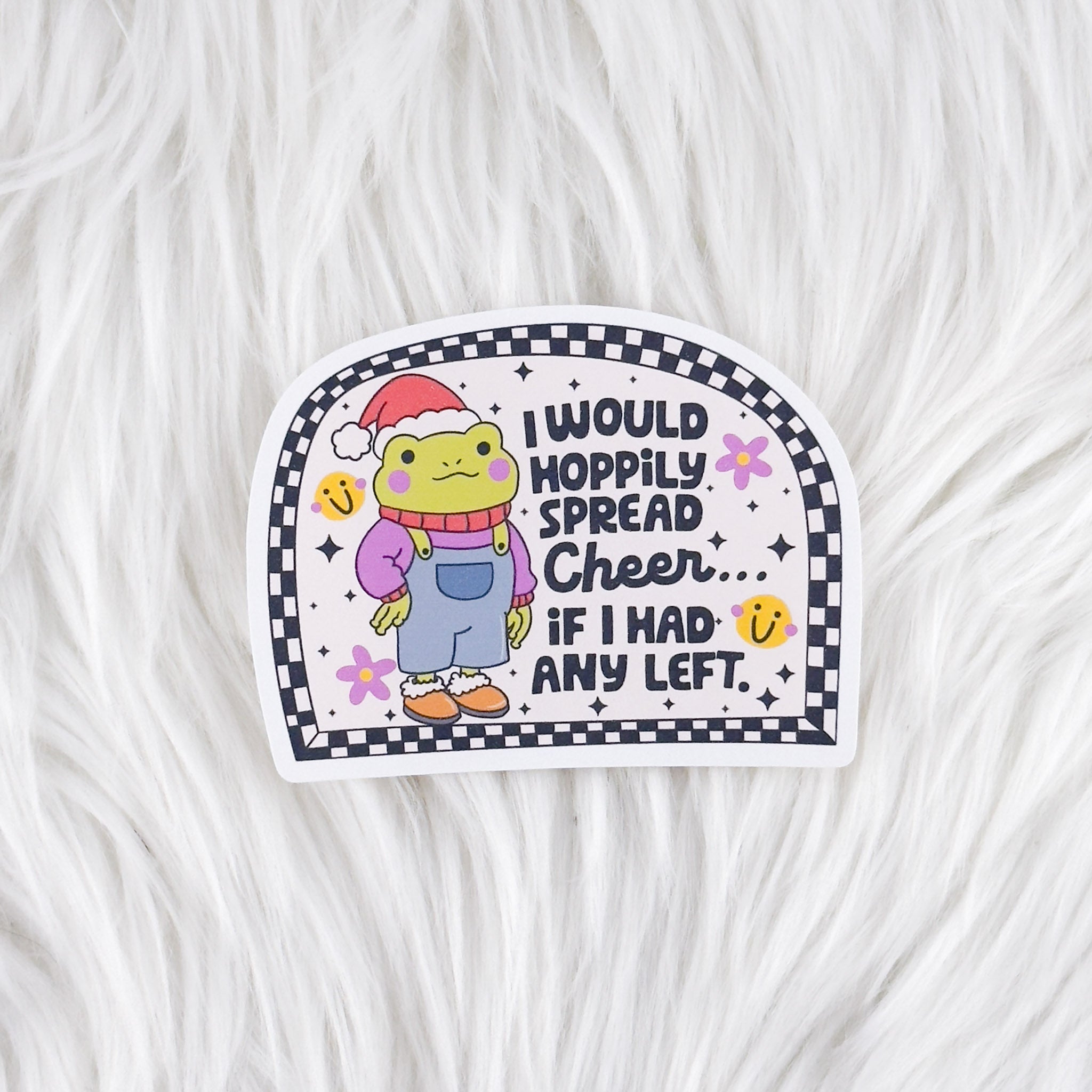 No Cheer Left // Large Matte Deco Sticker for Journals