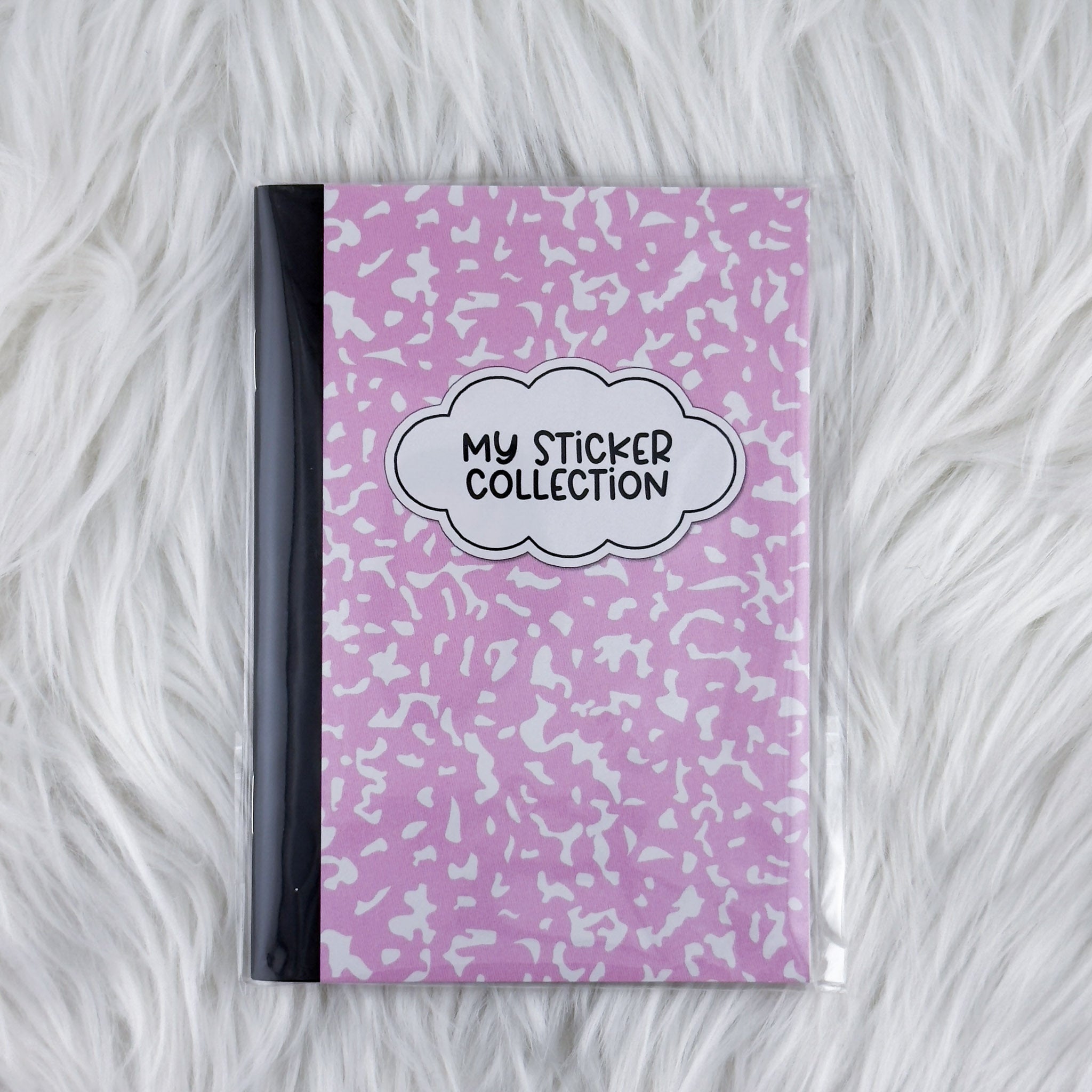 A6 Reusable Sticker Book – Pink Composition Book