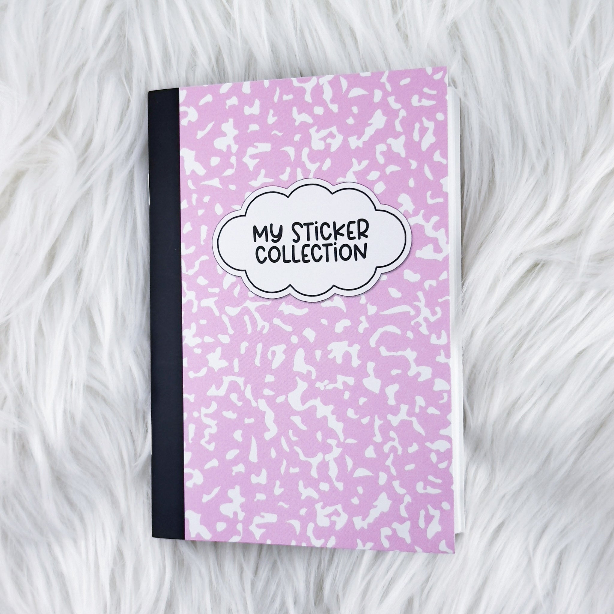 A6 Reusable Sticker Book – Pink Composition Book