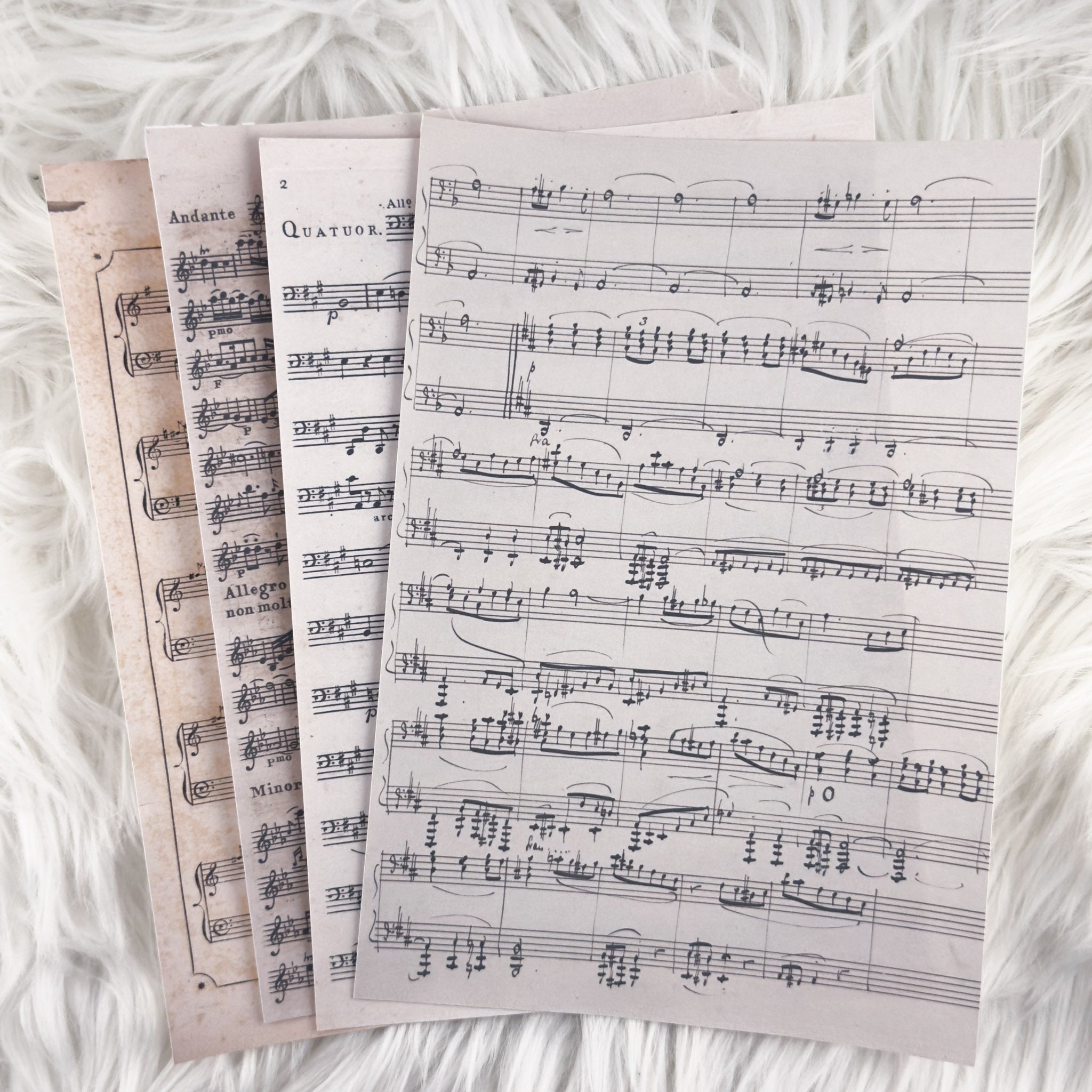 Sheet Music - A5 Matte Sticker Paper (Set of 4)