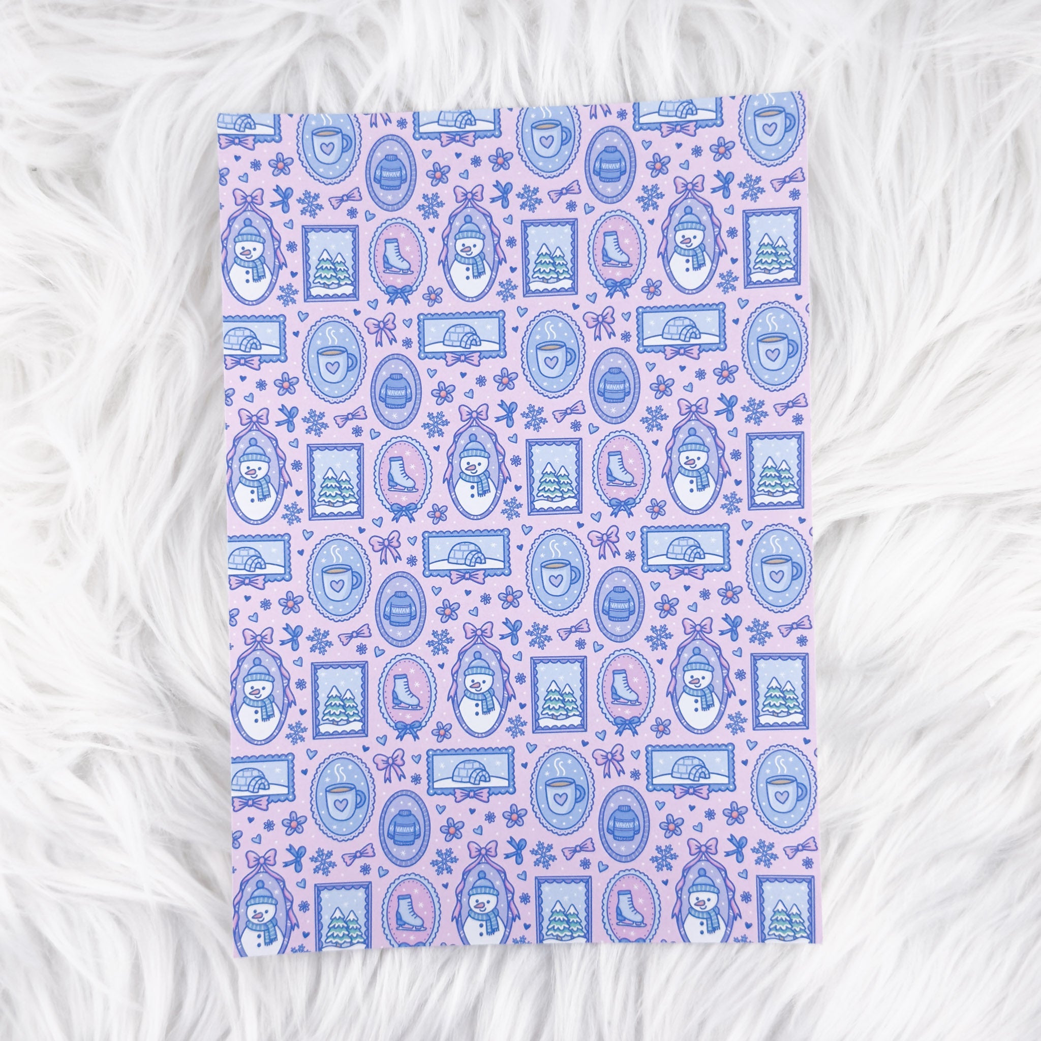 Snowy Keepsake - A5 Matte Sticker Paper