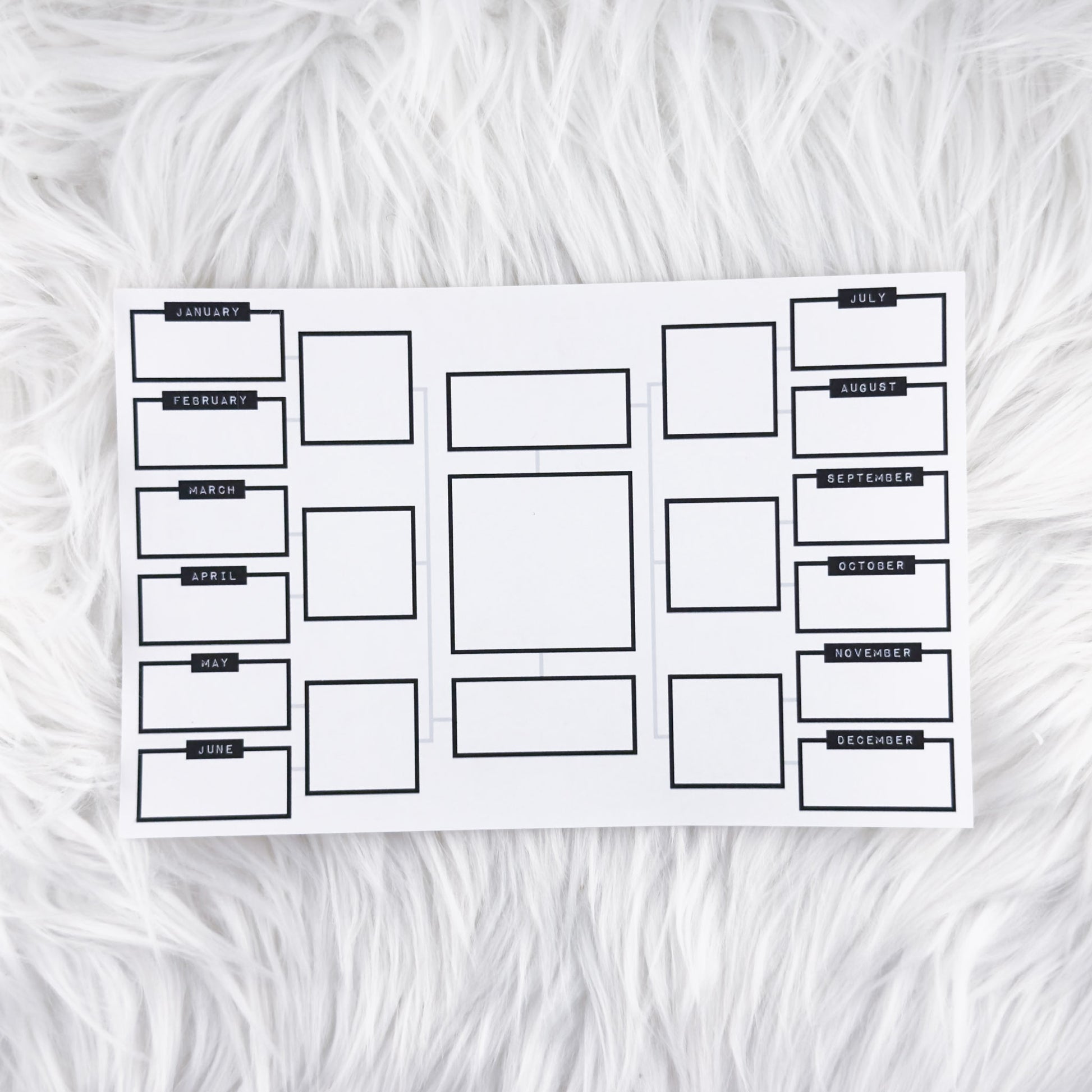 Yearly Bracket // Matte Reading Journal Sticker