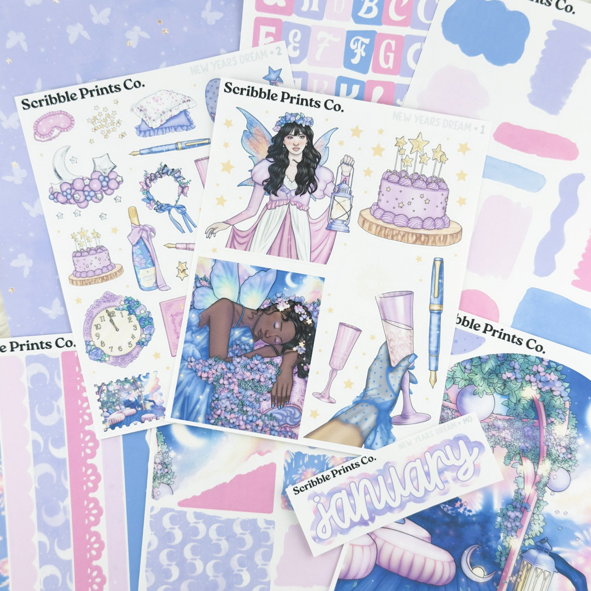 New Years Dream Journal Sticker Collection | Matte Removable Reading & Planner Stickers