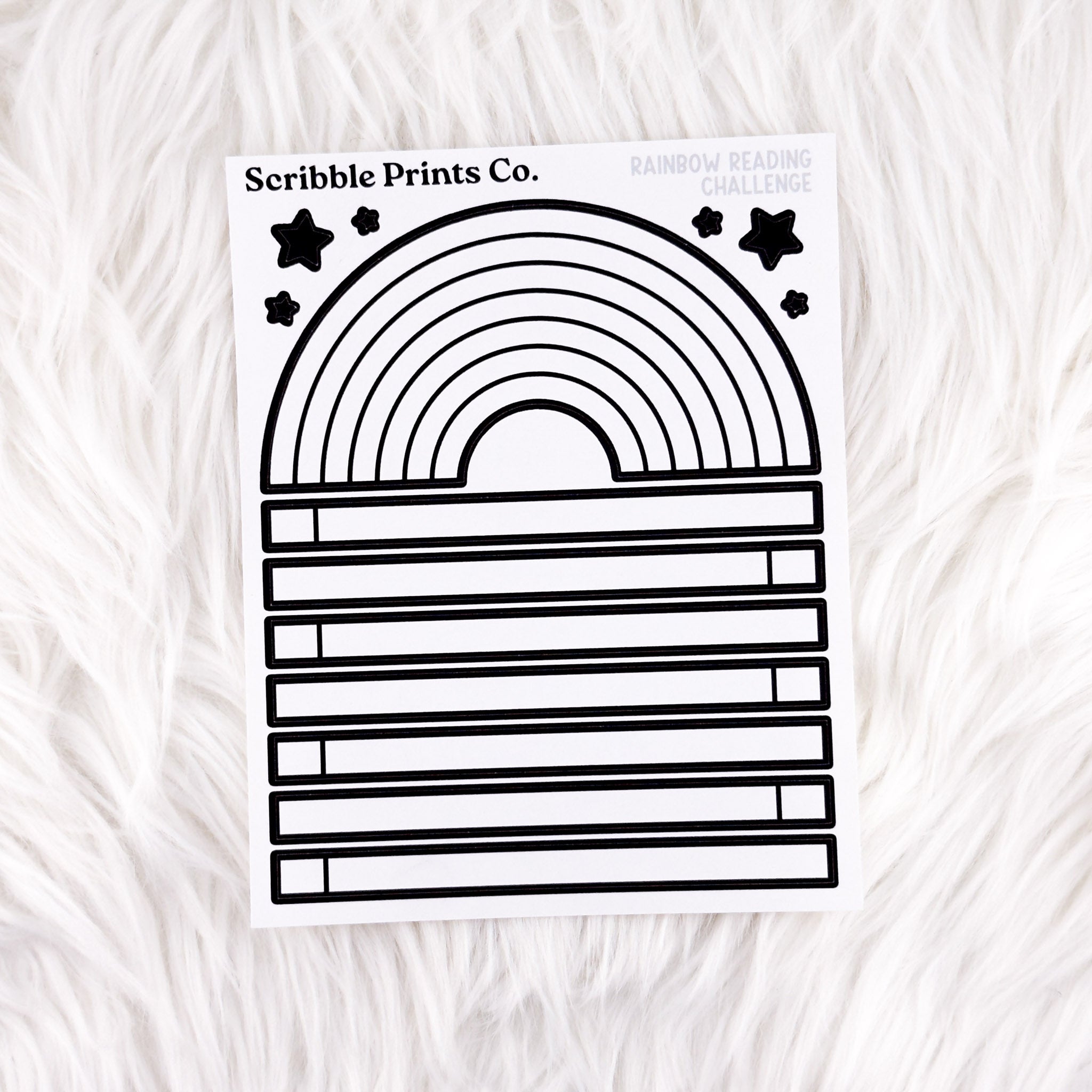 Rainbow Reading Challenge // Matte Reading Journal Stickers