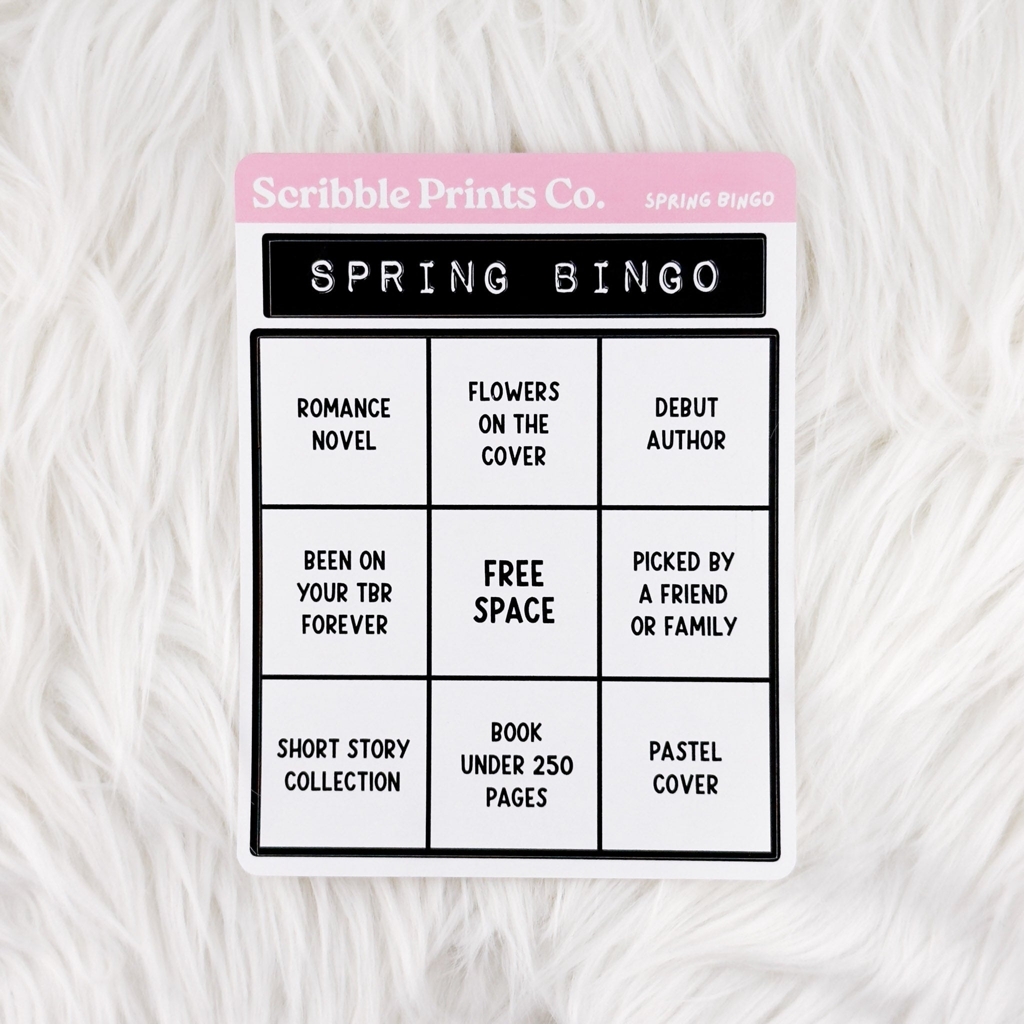 Spring Bingo // Matte Reading Journal Stickers