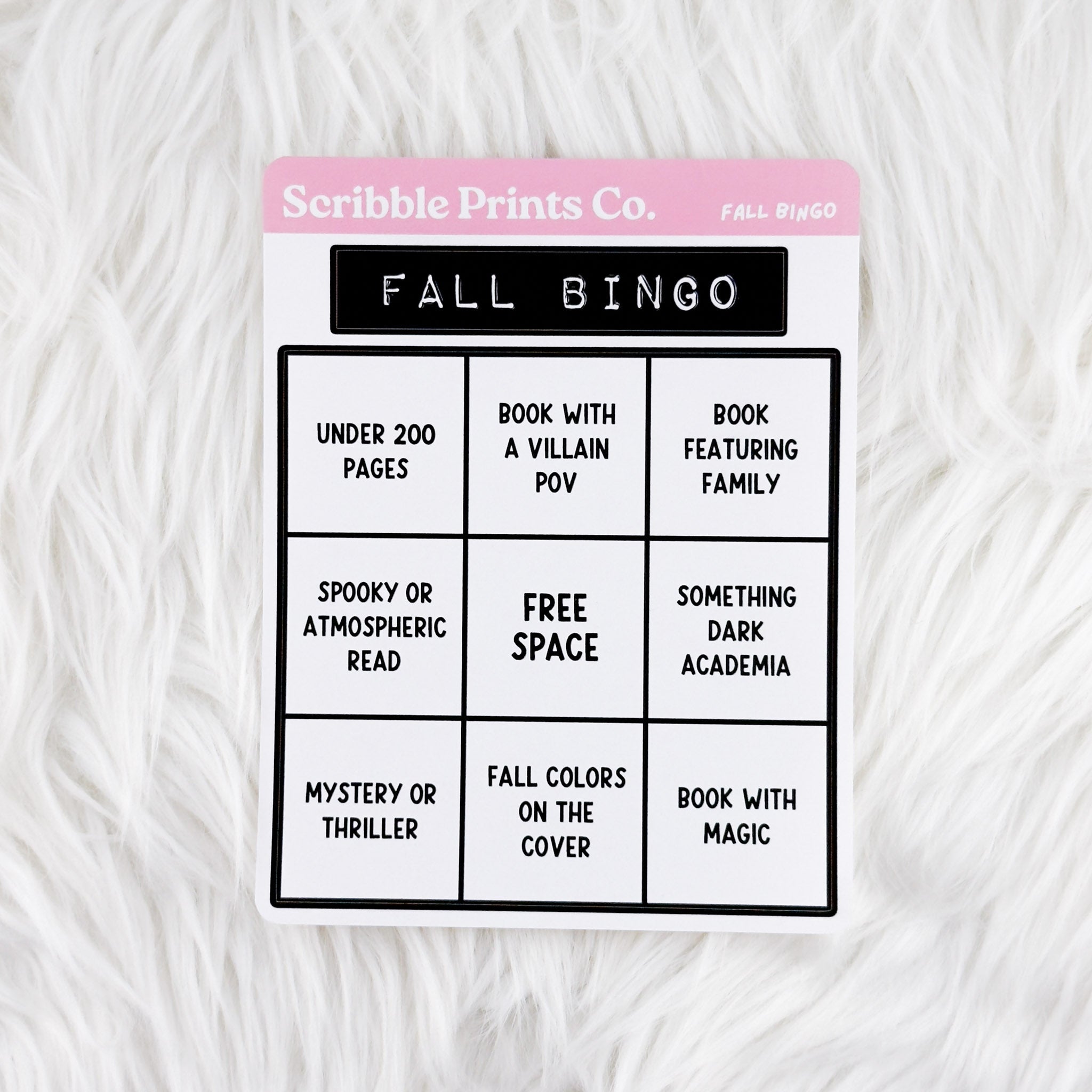Fall Bingo // Matte Reading Journal Stickers