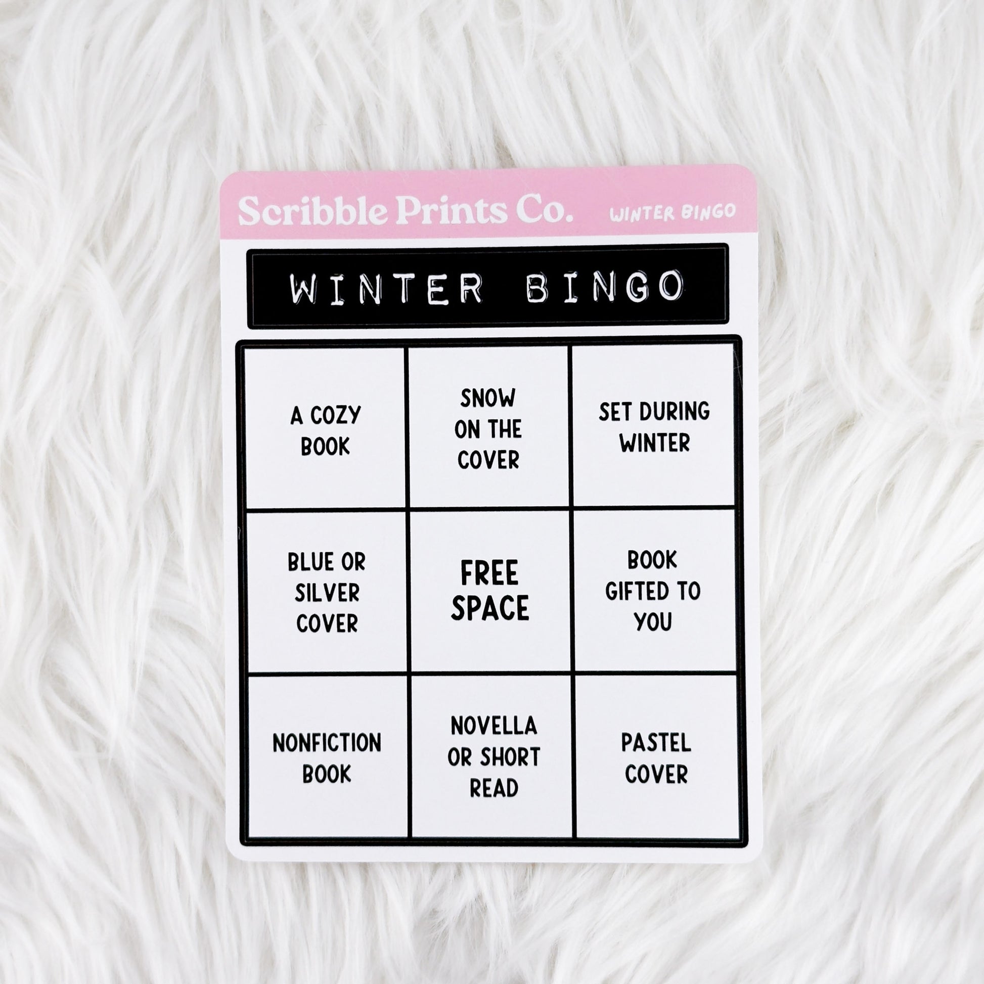 Winter Bingo // Matte Reading Journal Stickers