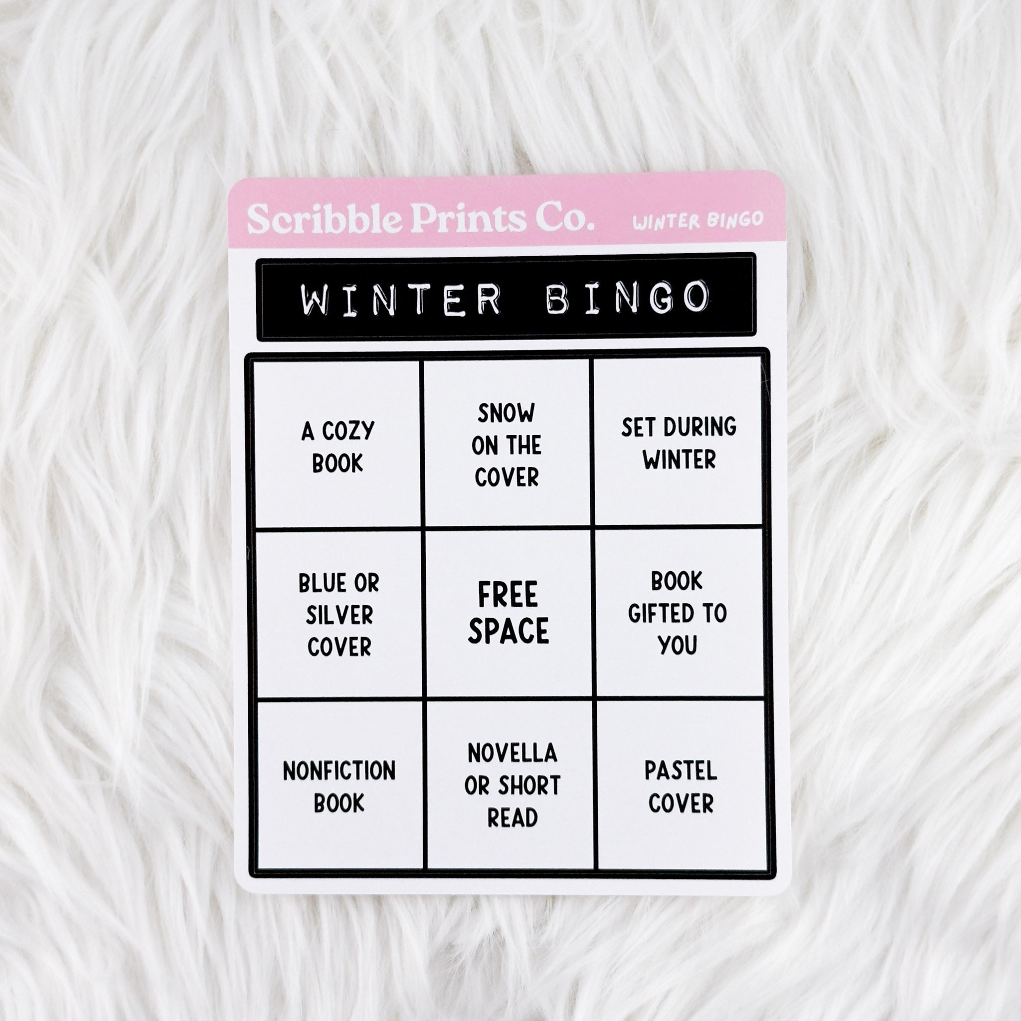 Winter Bingo // Matte Reading Journal Stickers
