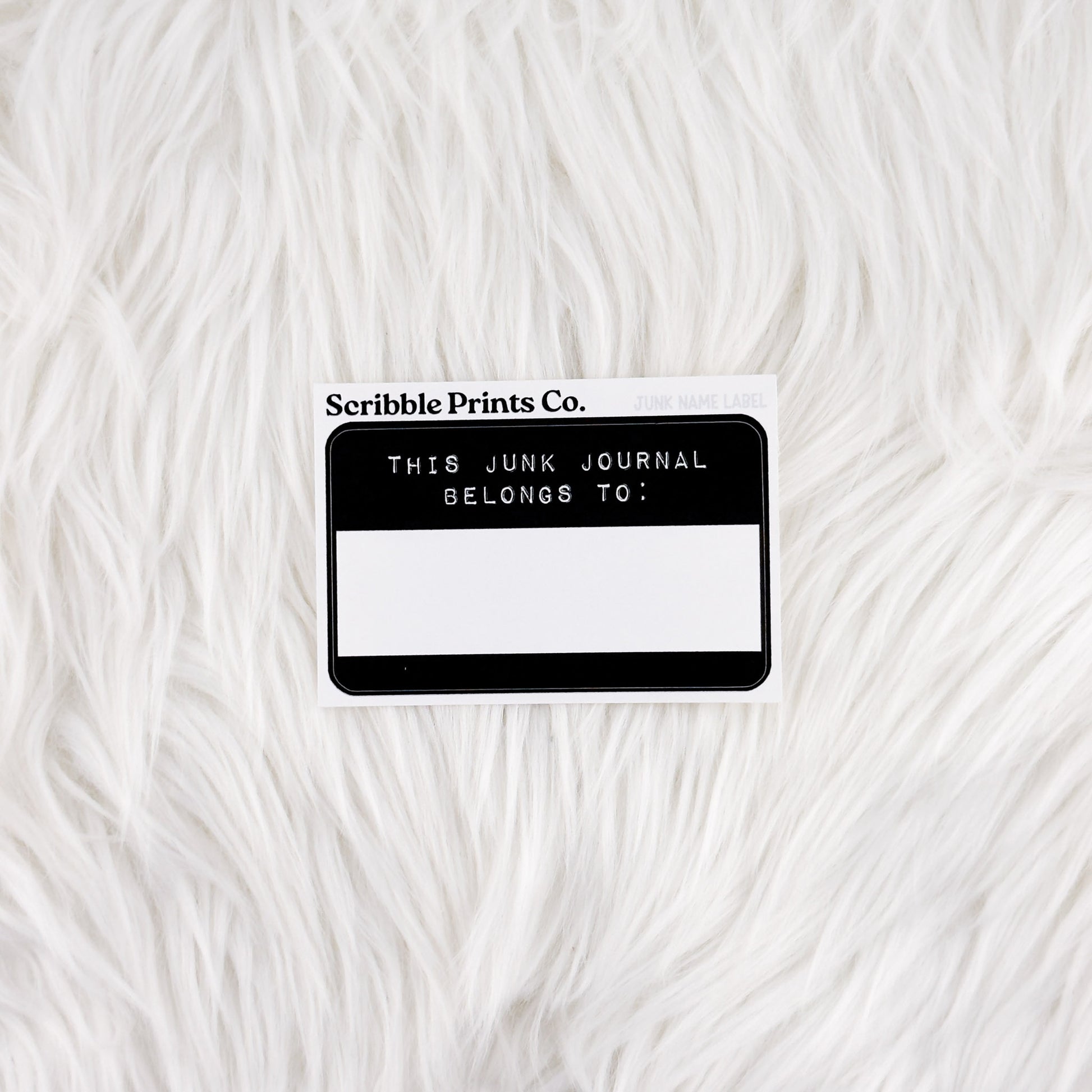 Junk Journal Name Label // Matte Reading Journal Stickers