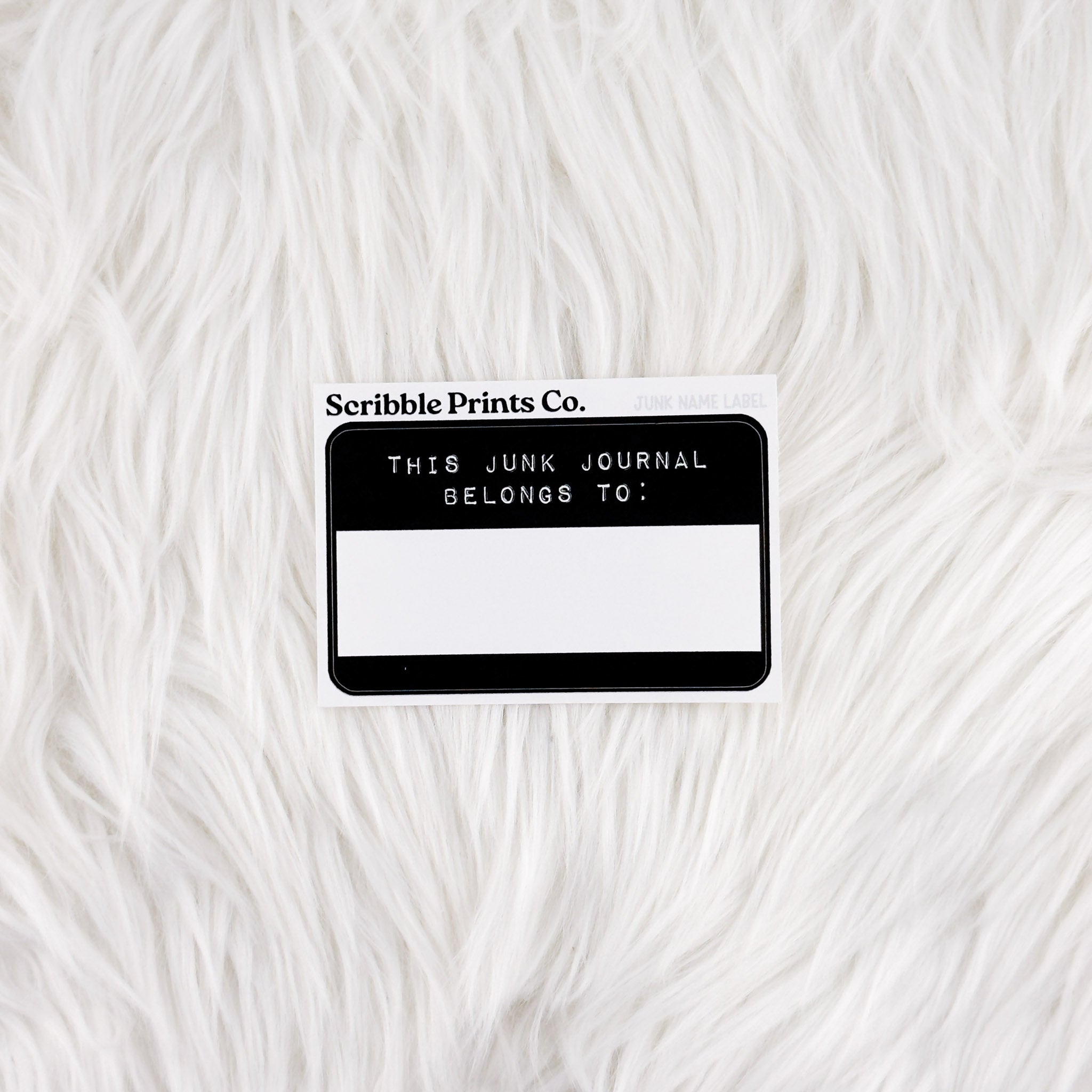 Junk Journal Name Label // Matte Reading Journal Stickers