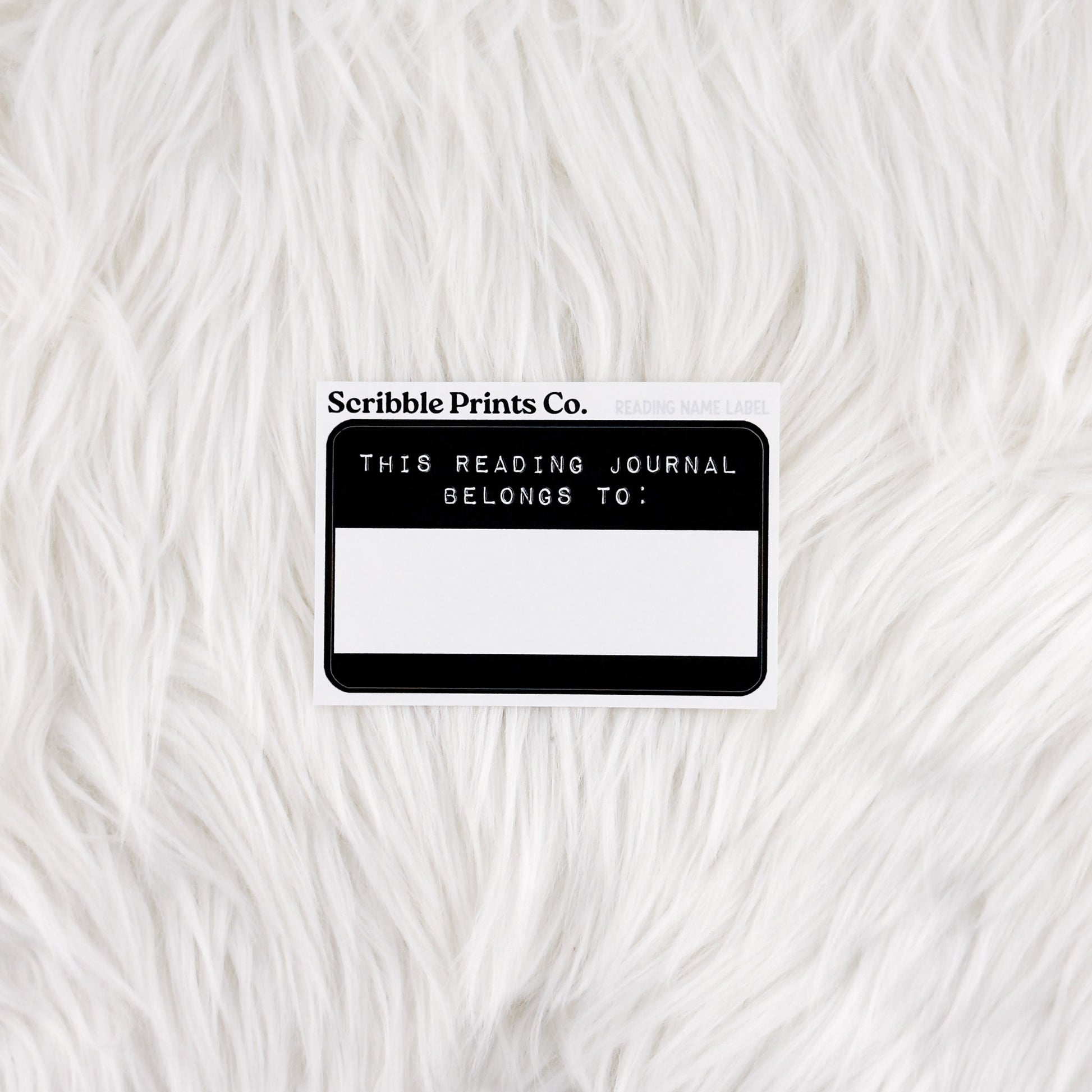 Reading Journal Name Label // Matte Reading Journal Stickers