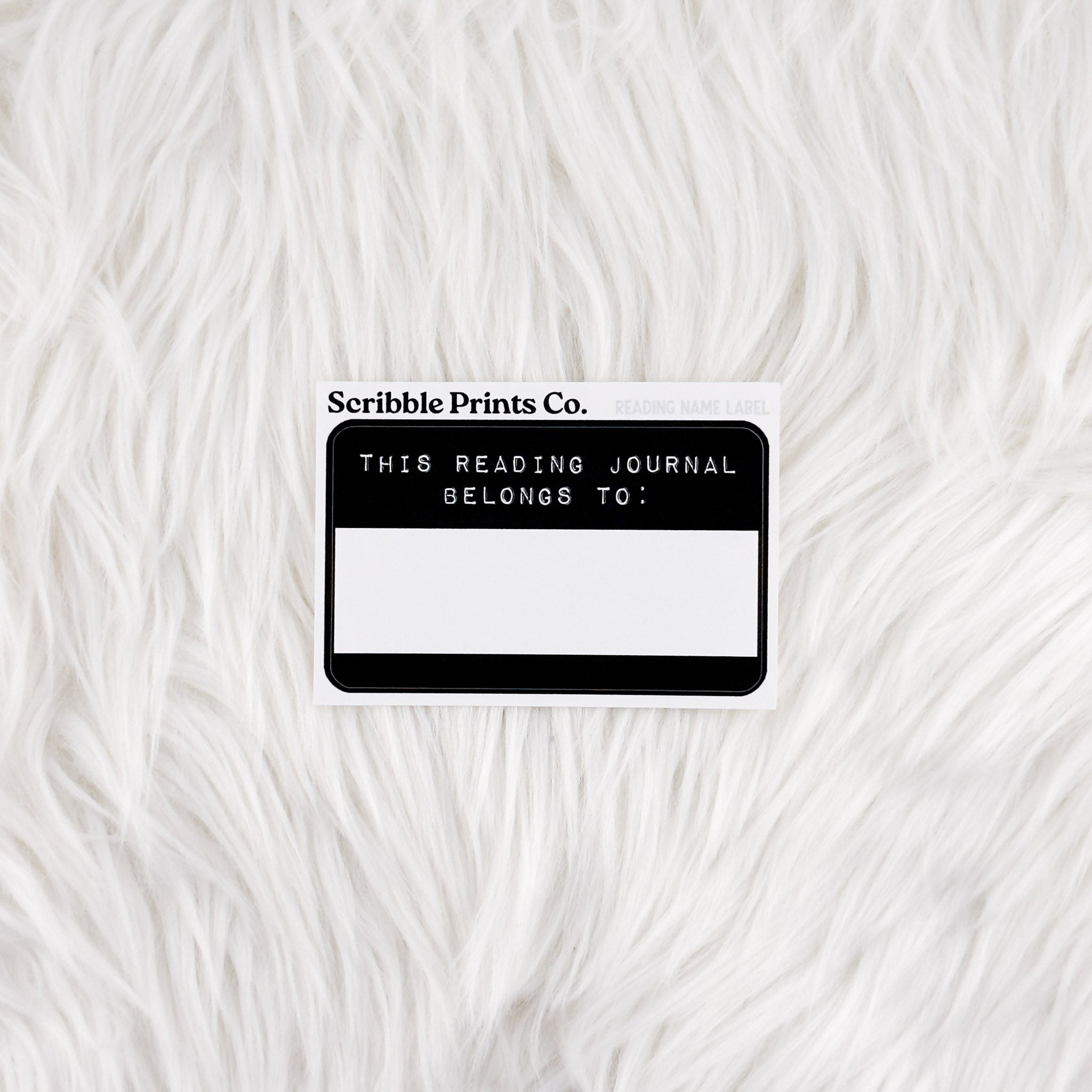 Reading Journal Name Label // Matte Reading Journal Stickers
